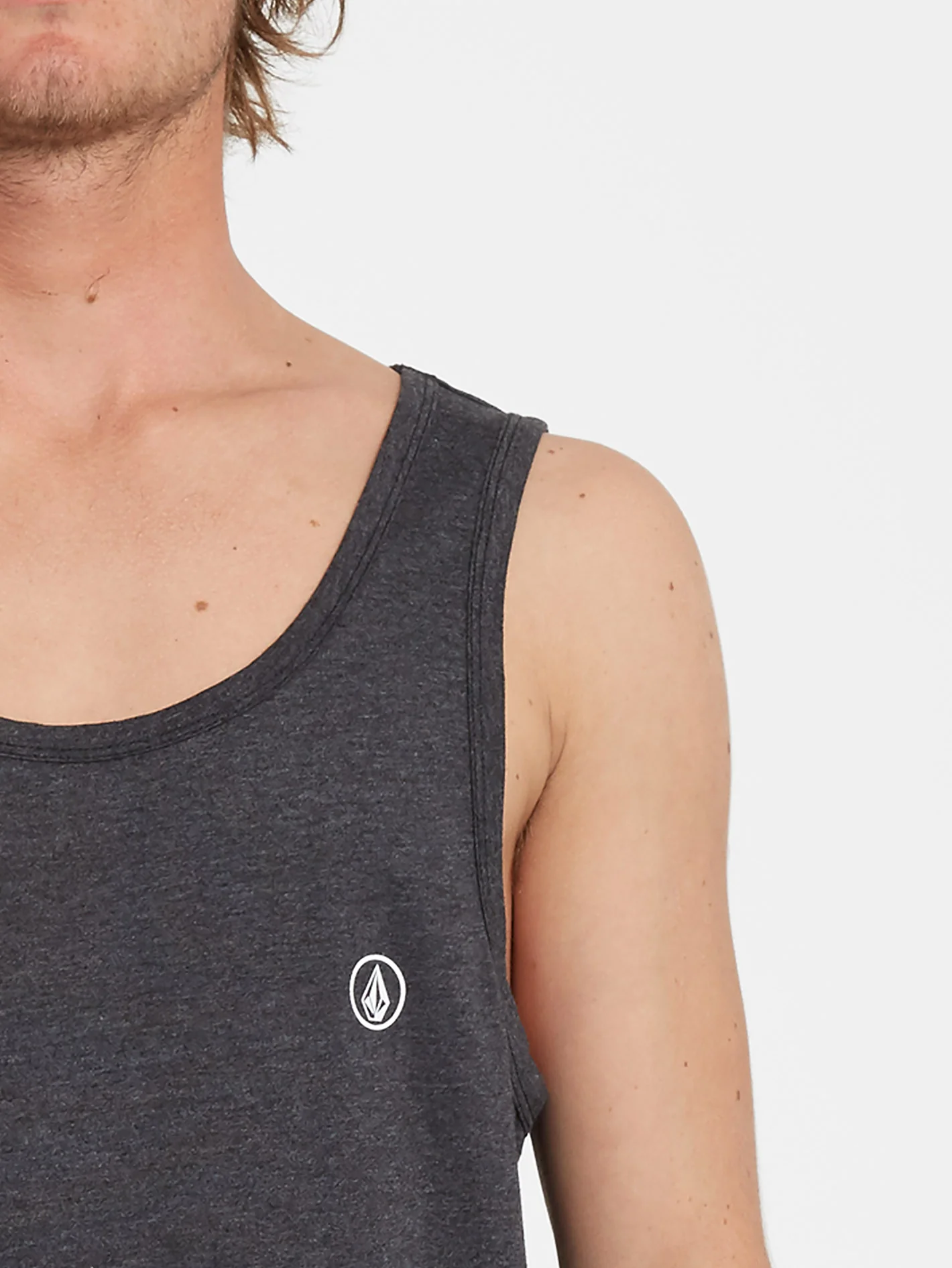 Circle Blanks Tank top - HEATHER BLACK - Image 3
