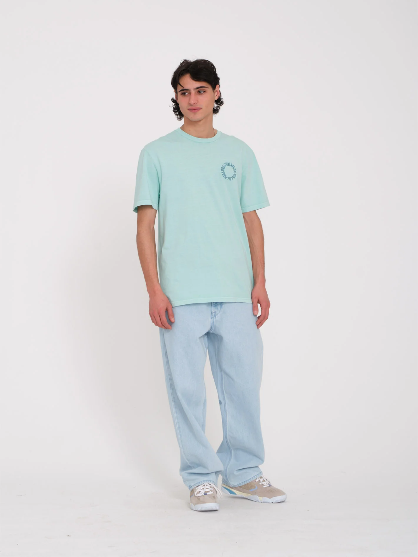 Circle Emb T-shirt - BOTTLE GREEN - Image 2
