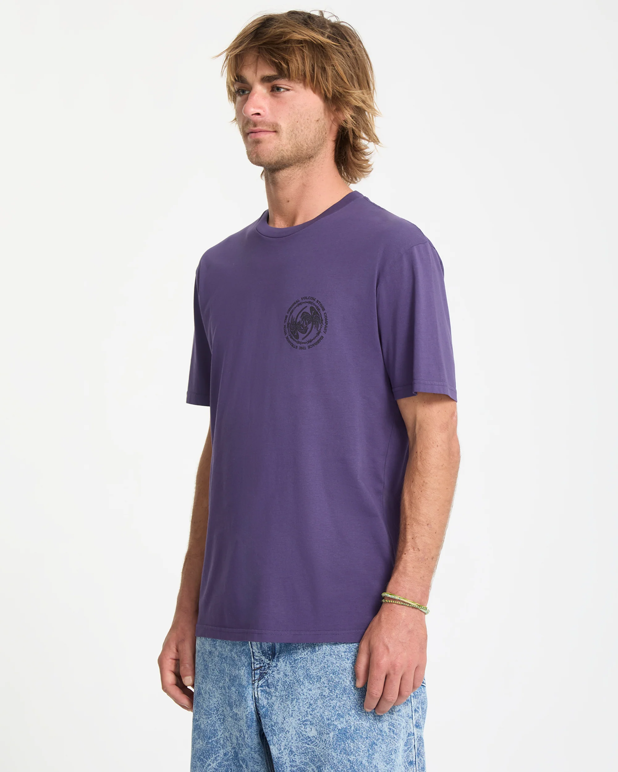 Circlepalm T-Shirt - Dark Purple - Image 7