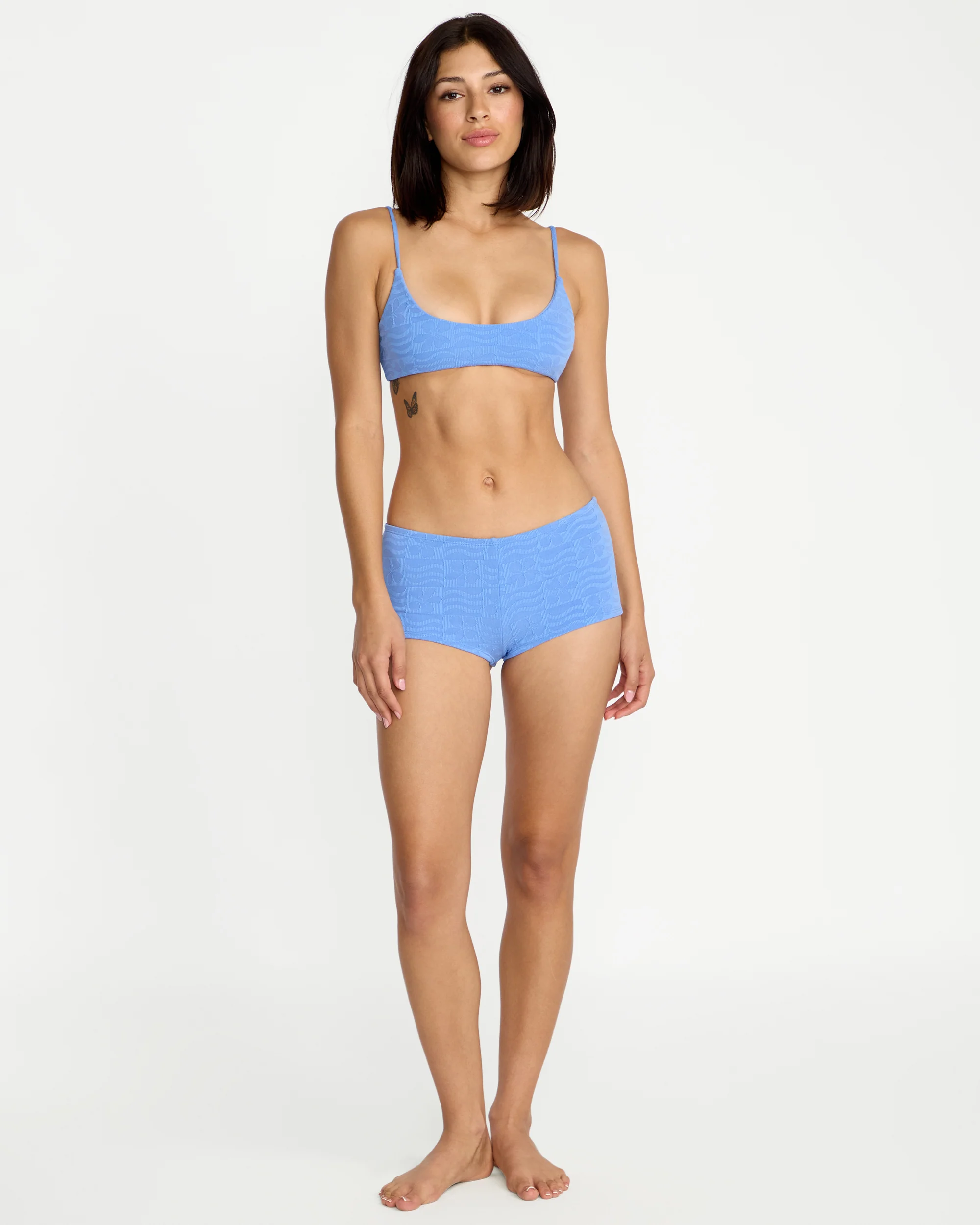 Coco Crop Bikini Top - Light Blue Acid - Image 5