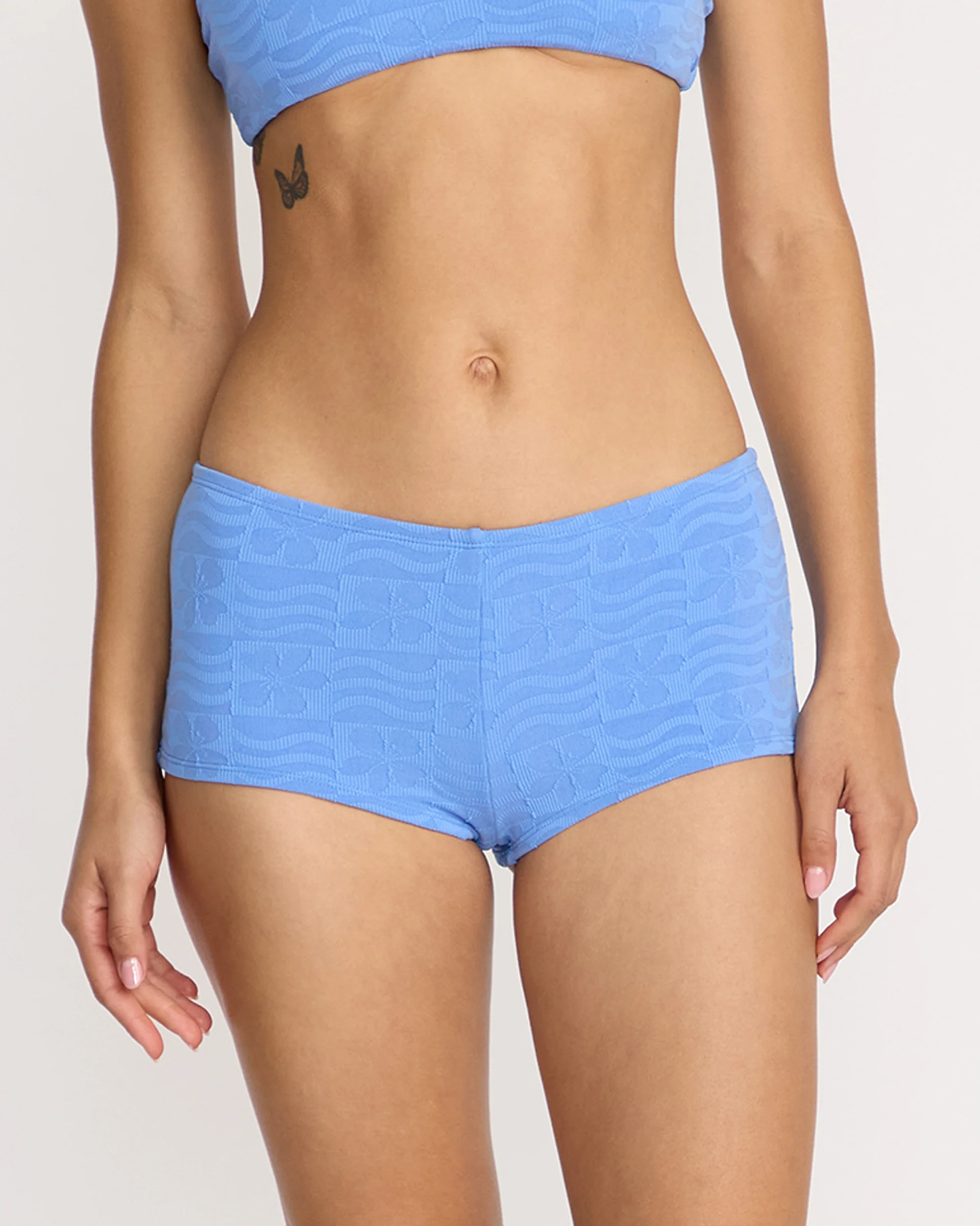 Coco Surf Short Bikini Bottom - Light Blue Acid - Image 2
