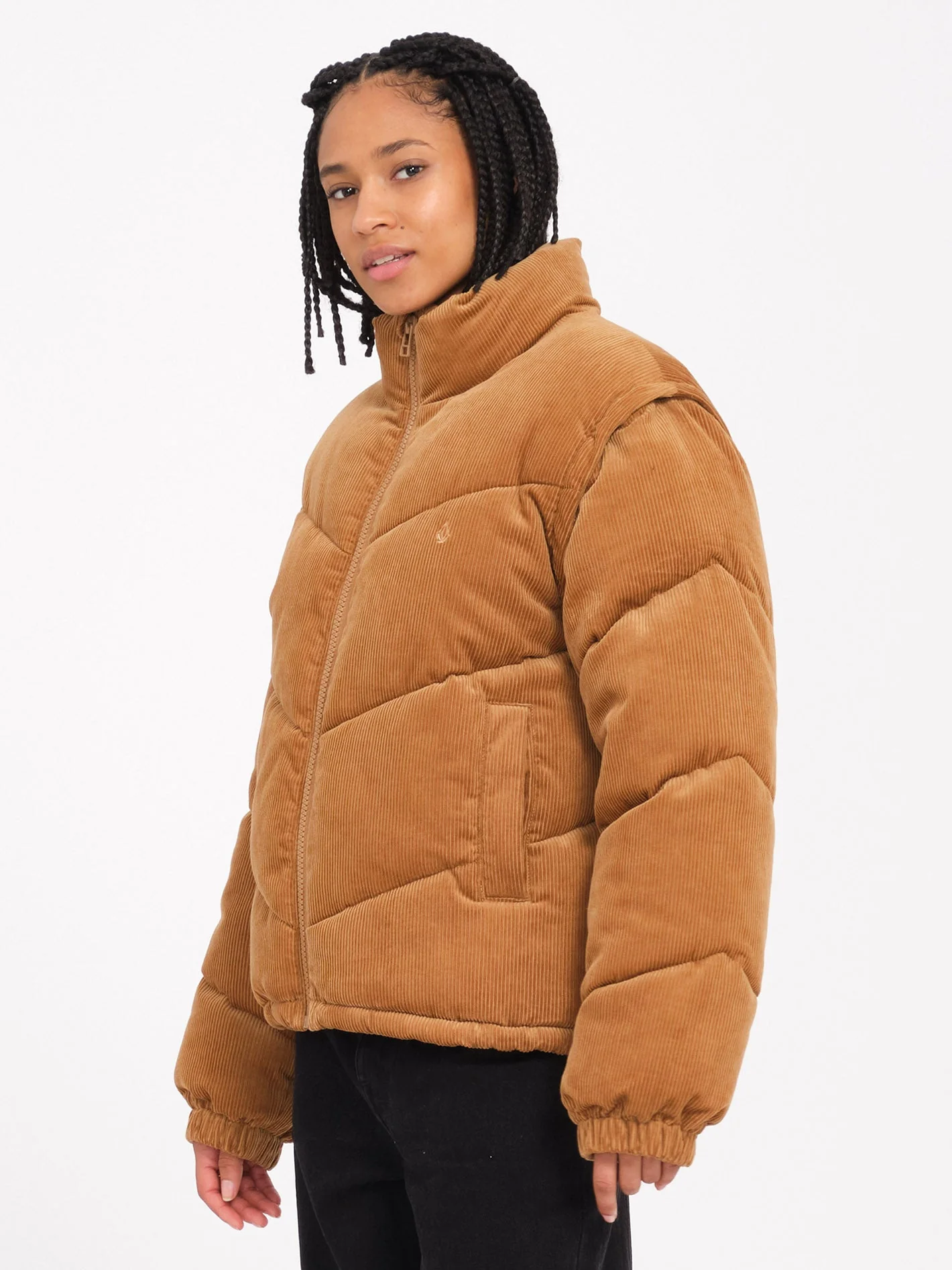 Cord'N Puff Jacket - Vintage Brown - Image 3