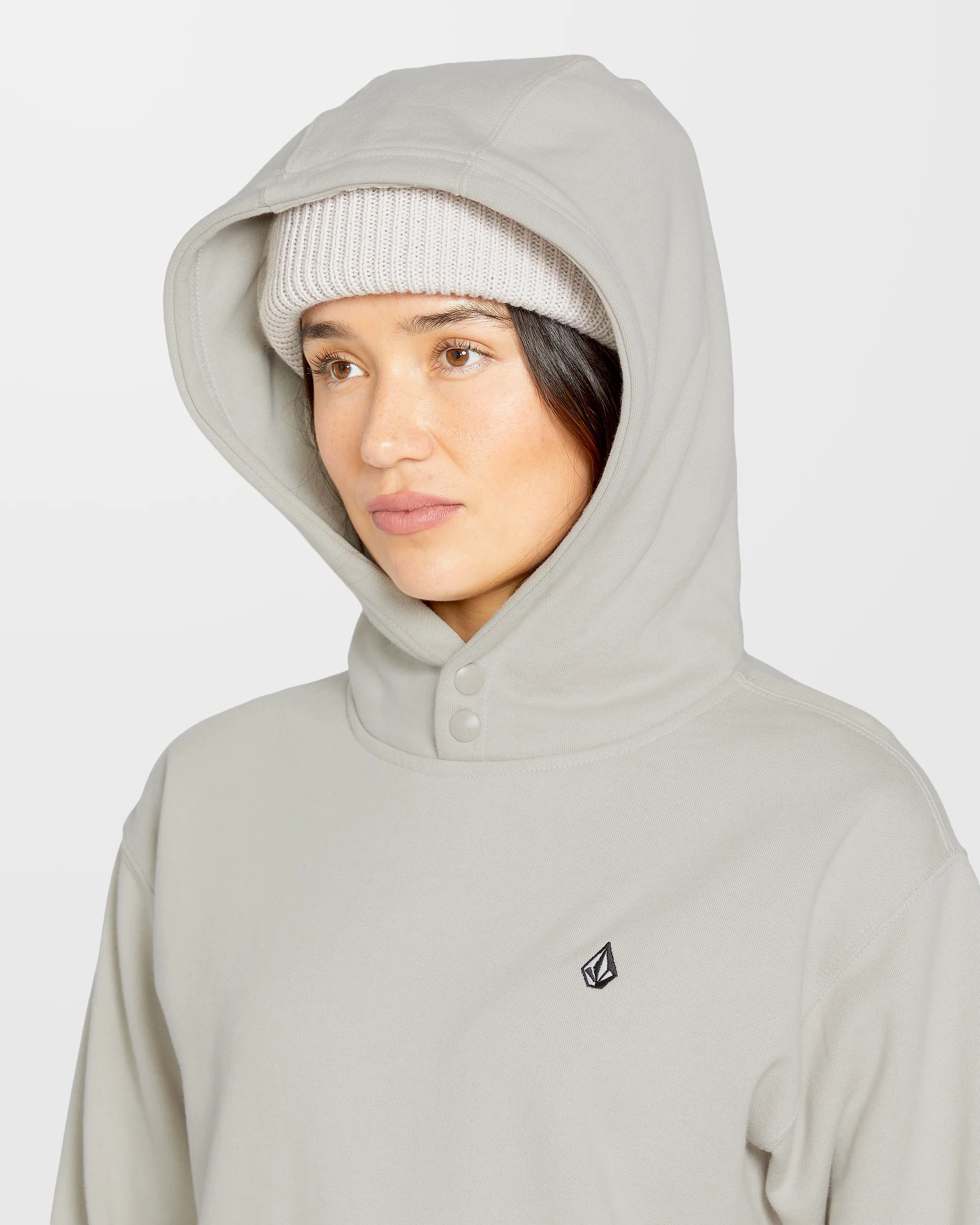 Costus Fleece Hoodie - Stone - Image 7