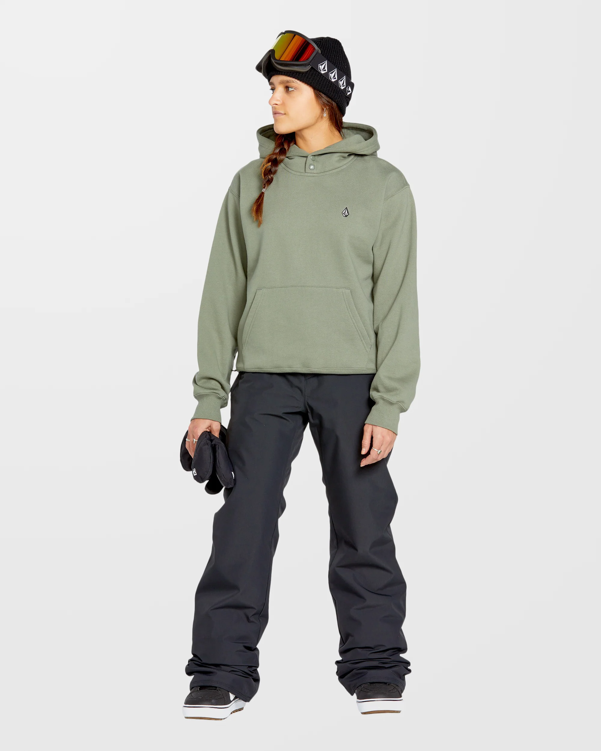 Costus Fleece Hoodie - Lichen Green - Image 3