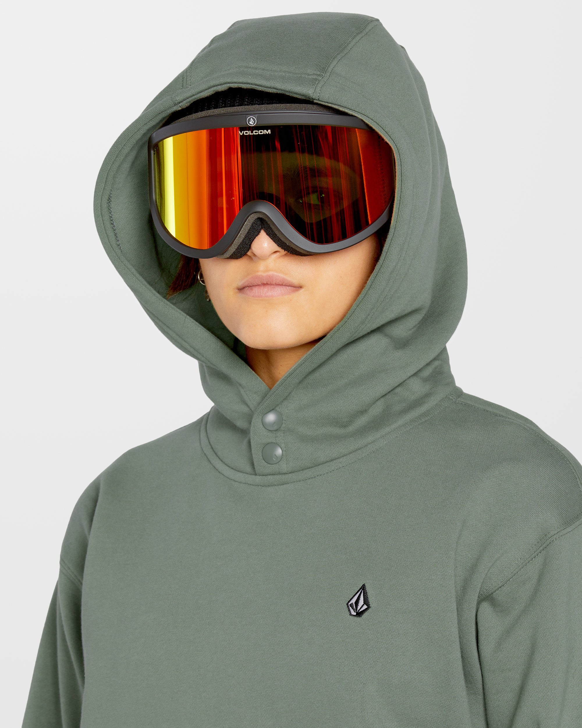 Costus Fleece Hoodie - Lichen Green - Image 5