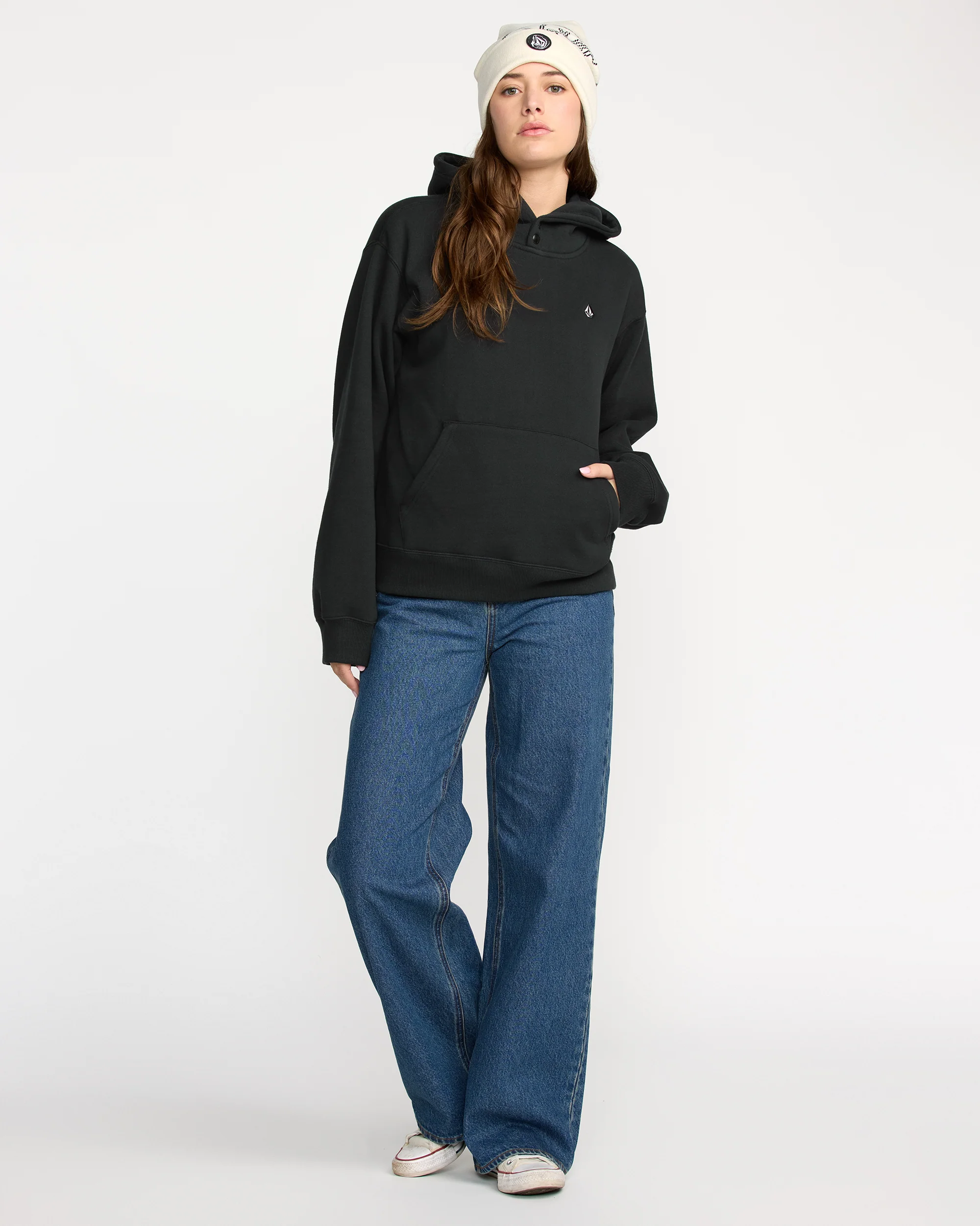 Costus Fleece Hoodie - Black - Image 3