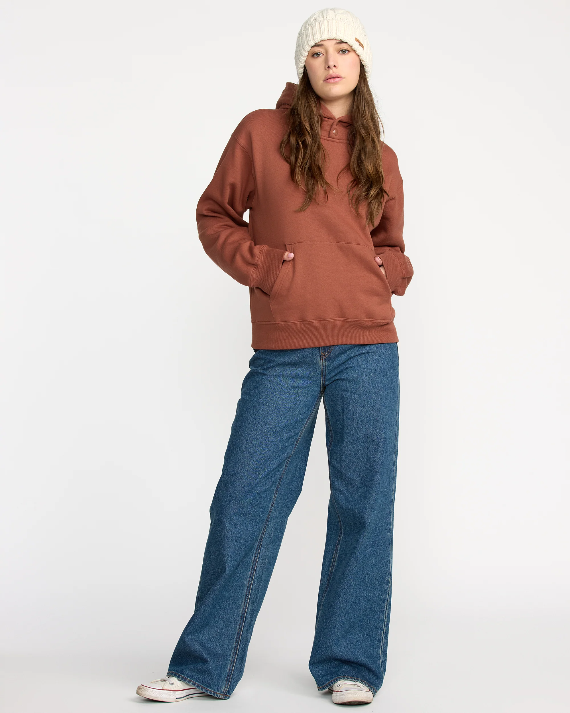 Costus Fleece Hoodie - Henna - Image 3