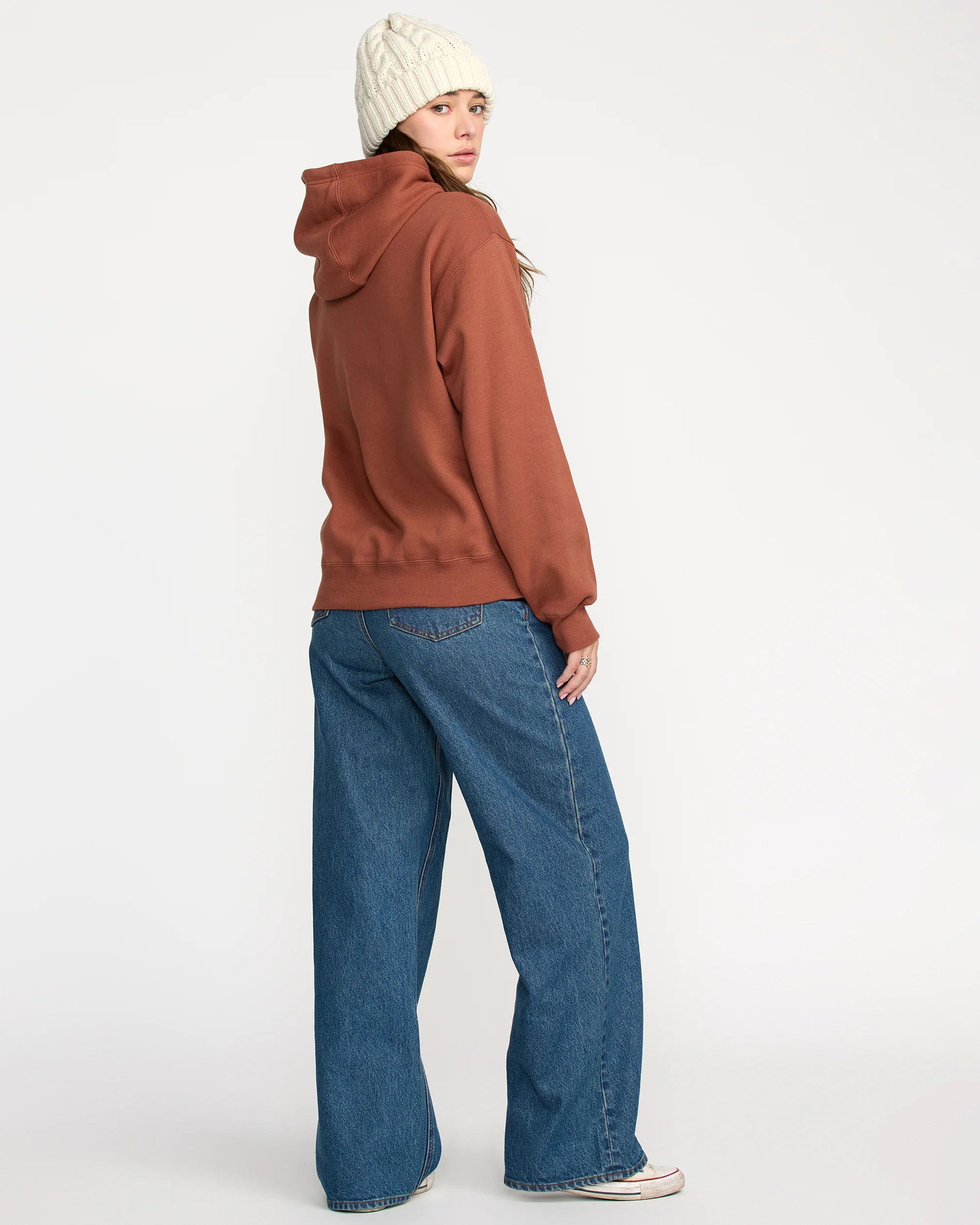 Costus Fleece Hoodie - Henna - Image 4