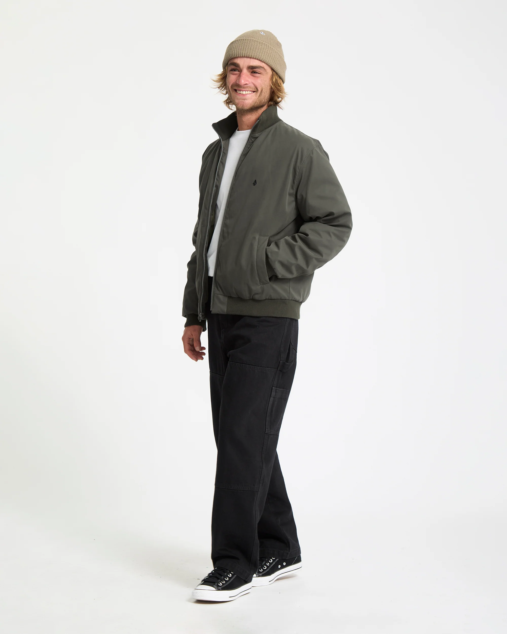 Damerman Bomber Jacket - Rinsed Black - Image 6
