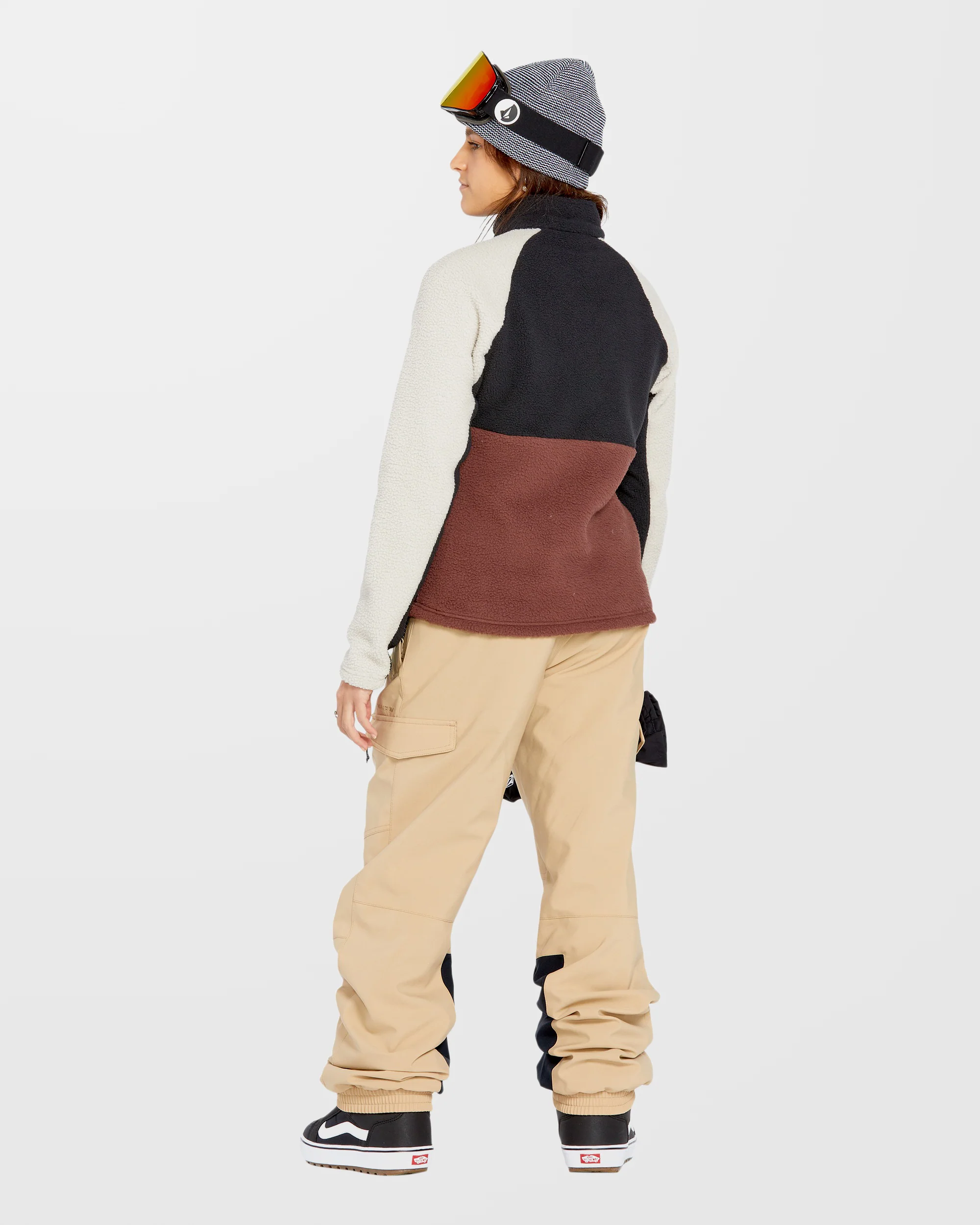 Demi Half Zip Sherpa - Mahogany - Image 4