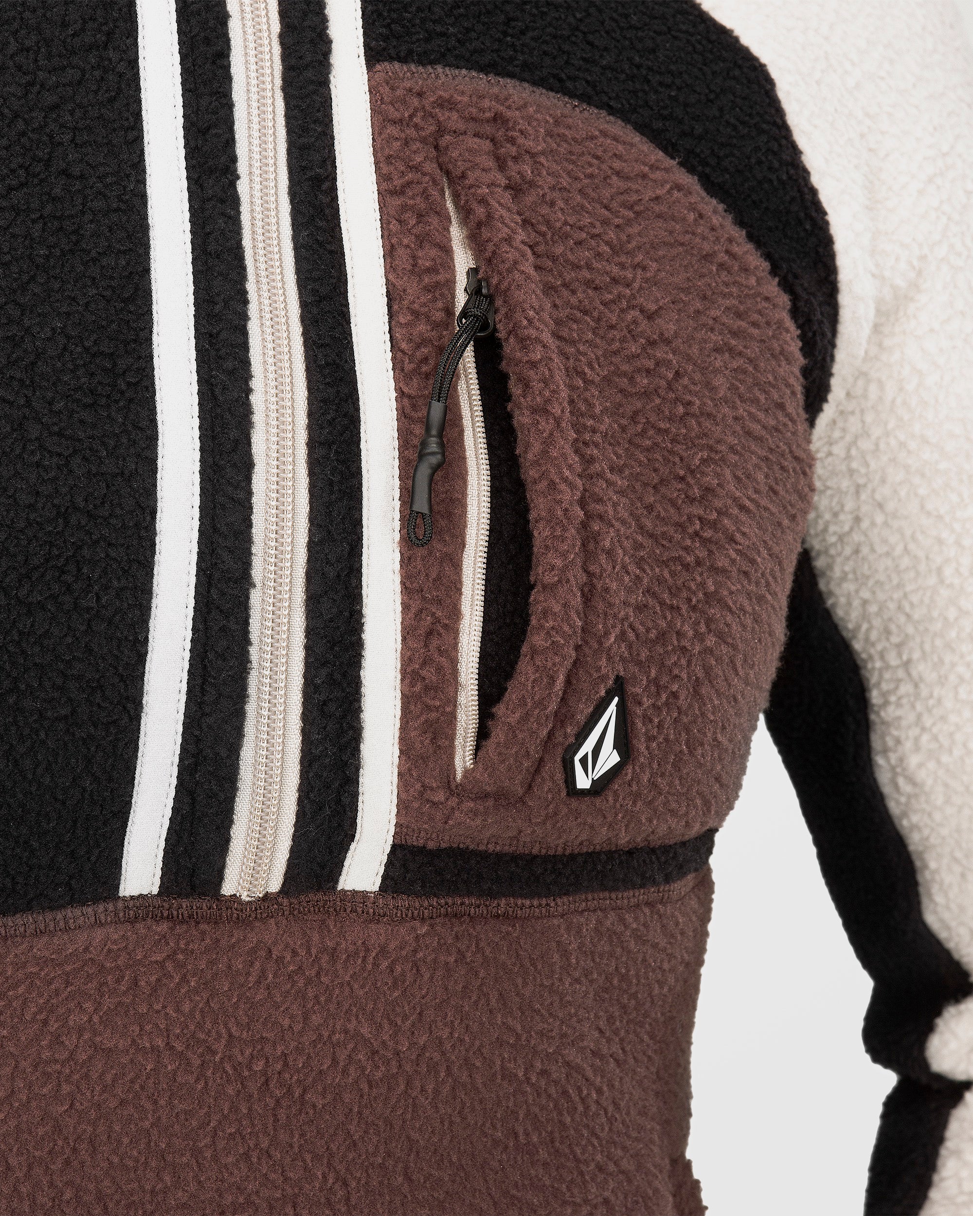 Demi Half Zip Sherpa - Mahogany - Image 6