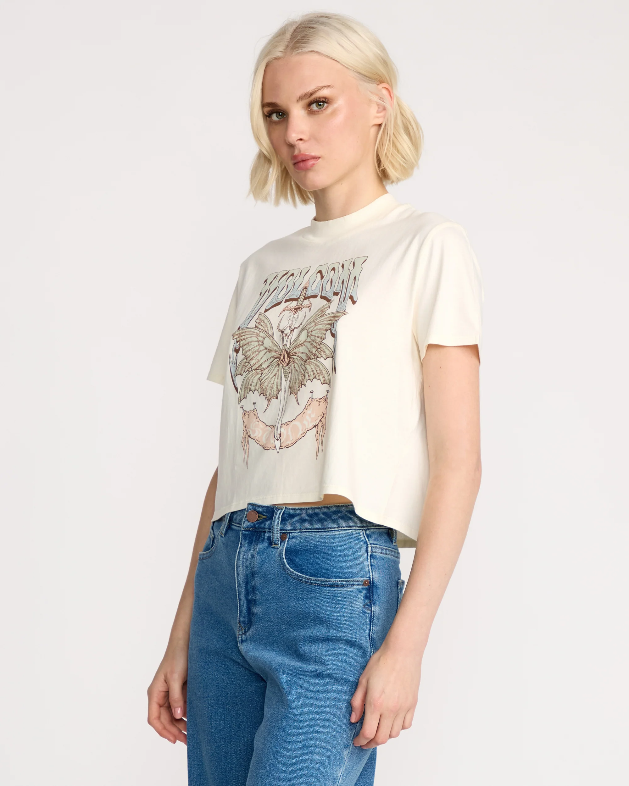 Dial Crop T-Shirt - Bone - Image 4
