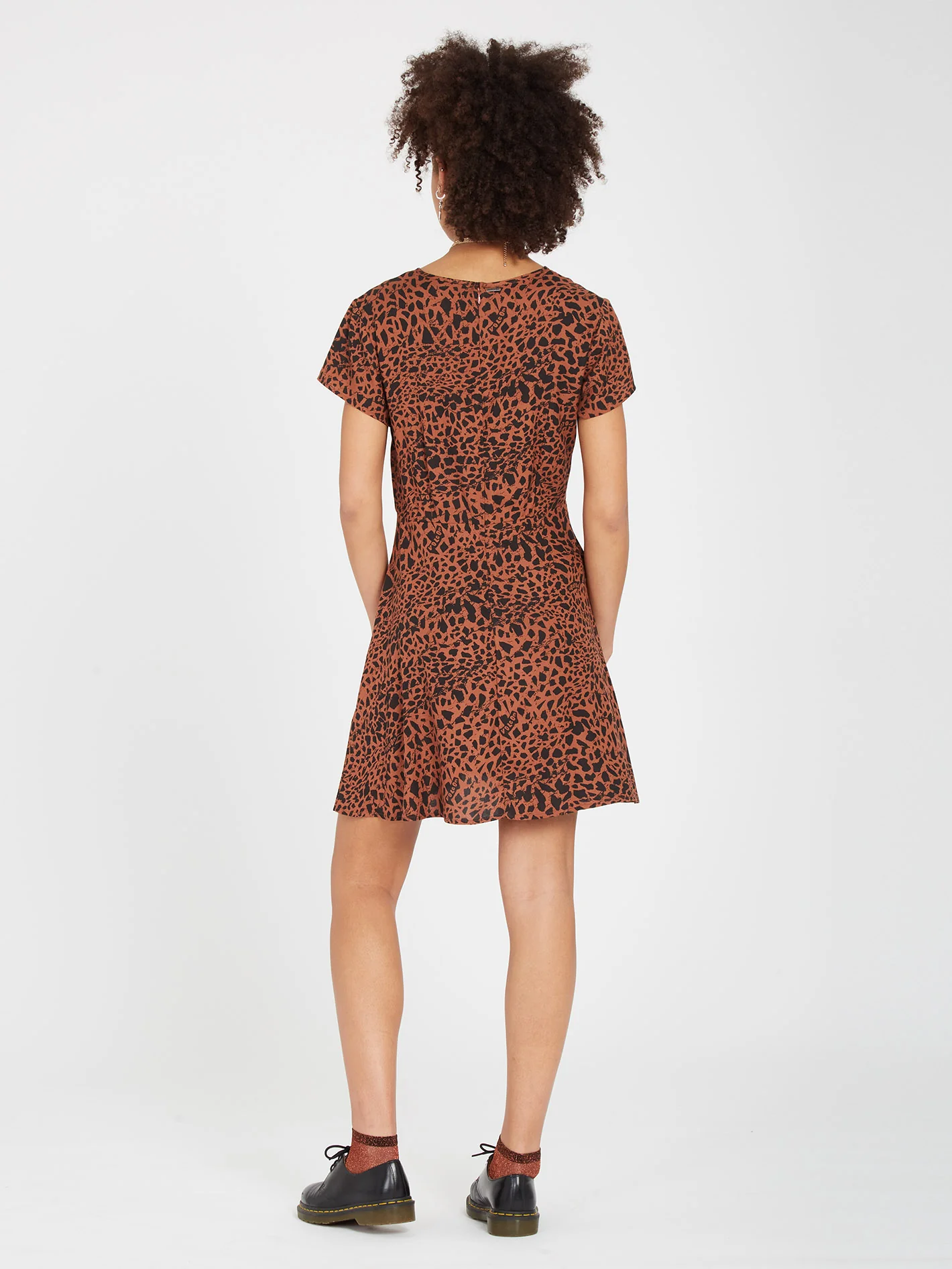 Dino Tea Dress - DARK CLAY - Image 3