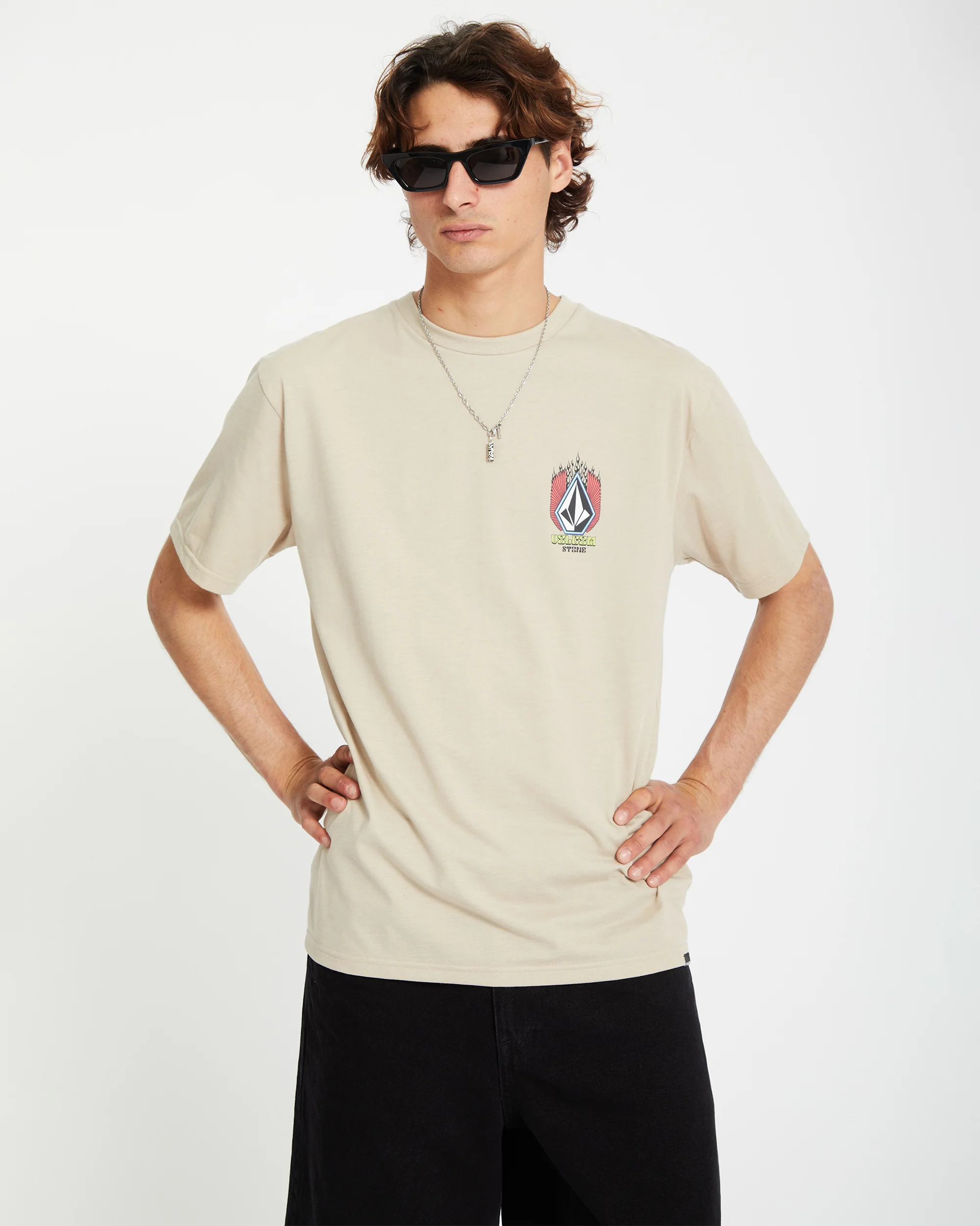 Draggin Stone T-shirt - LIGHT KHAKI - Image 5