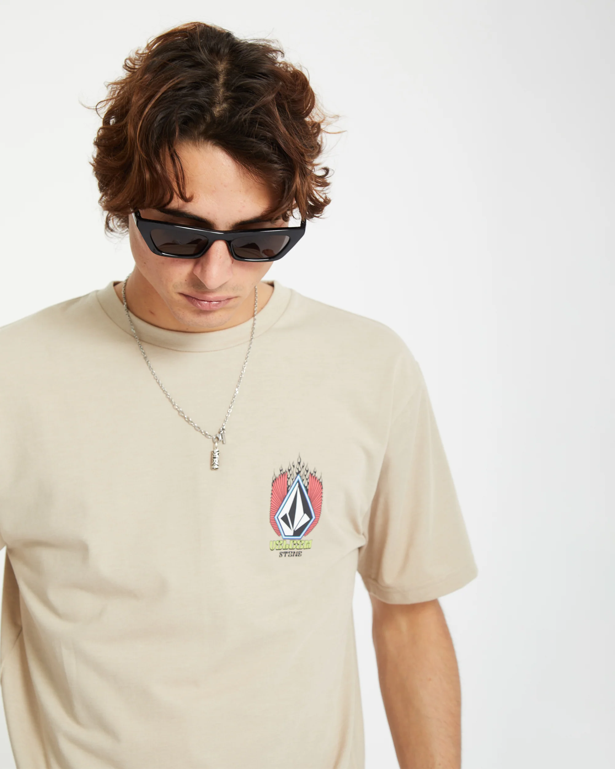 Draggin Stone T-shirt - LIGHT KHAKI - Image 6