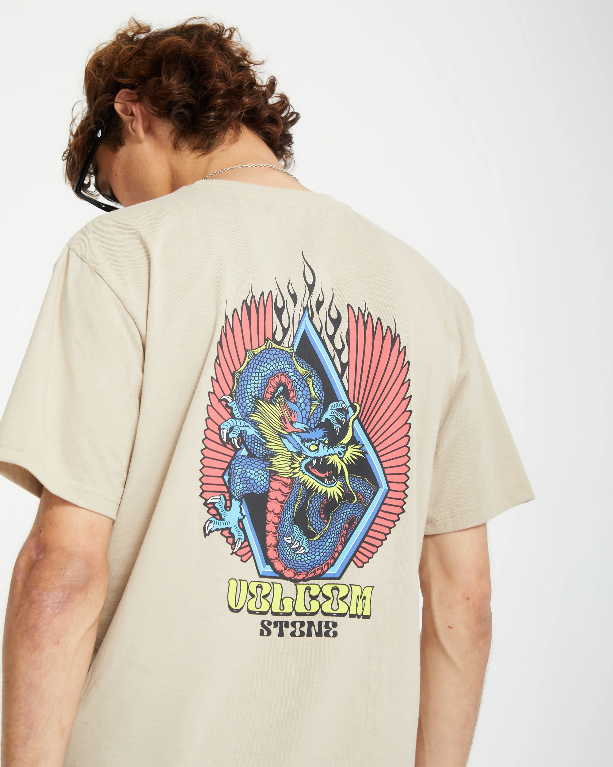 Draggin Stone T-shirt - LIGHT KHAKI - Image 7