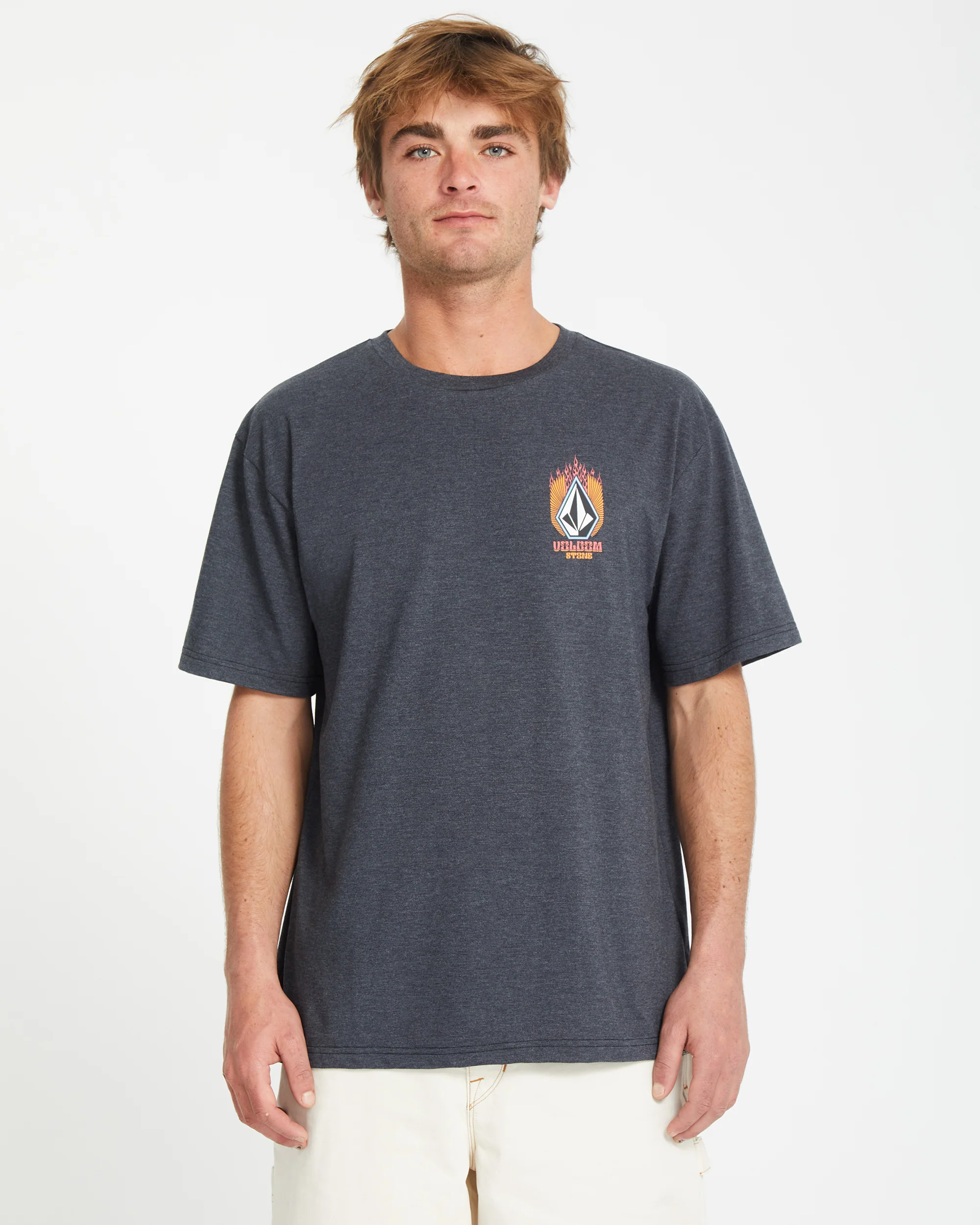 Draggin Stone T-shirt - HEATHER BLACK - Image 2