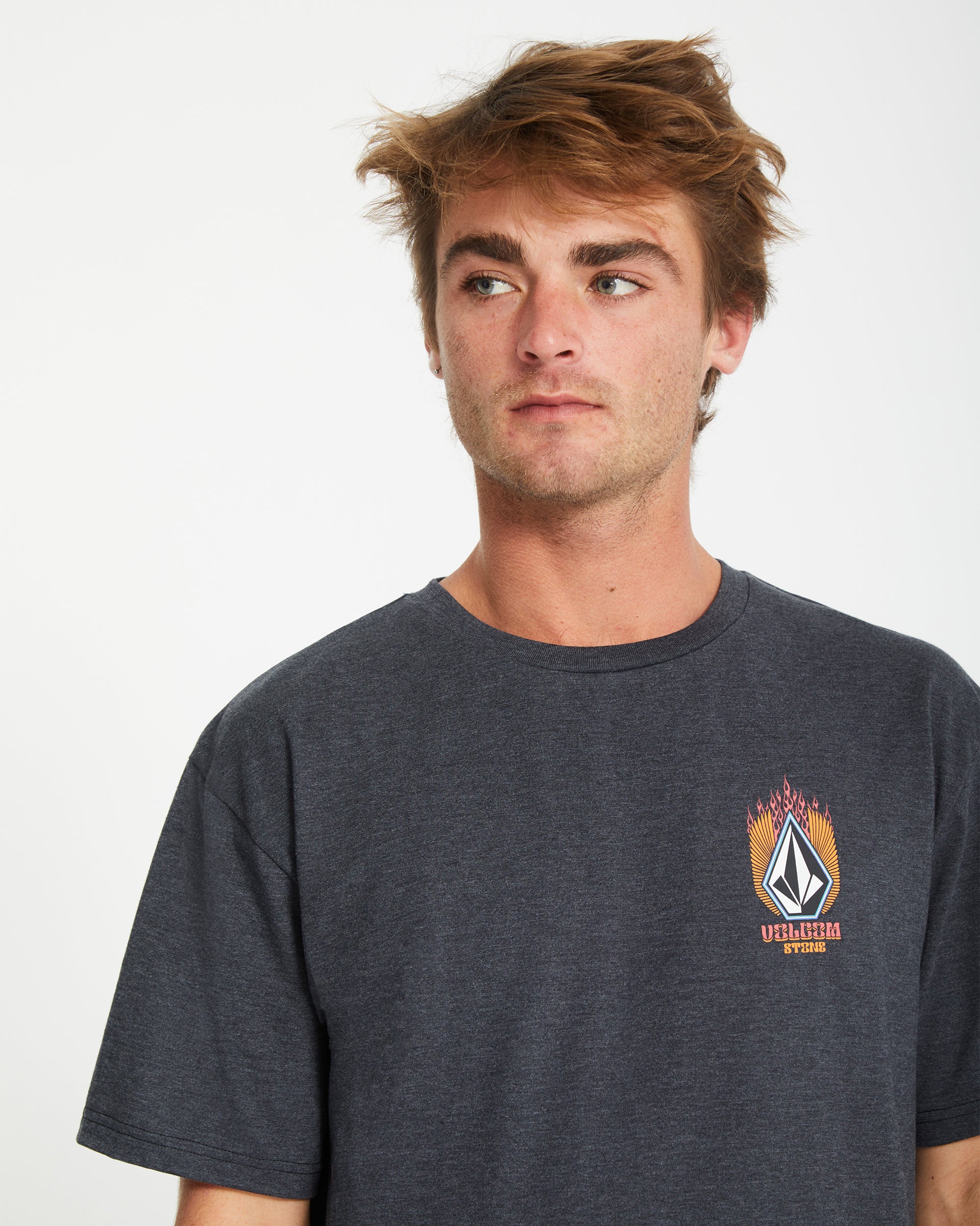 Draggin Stone T-shirt - HEATHER BLACK - Image 5