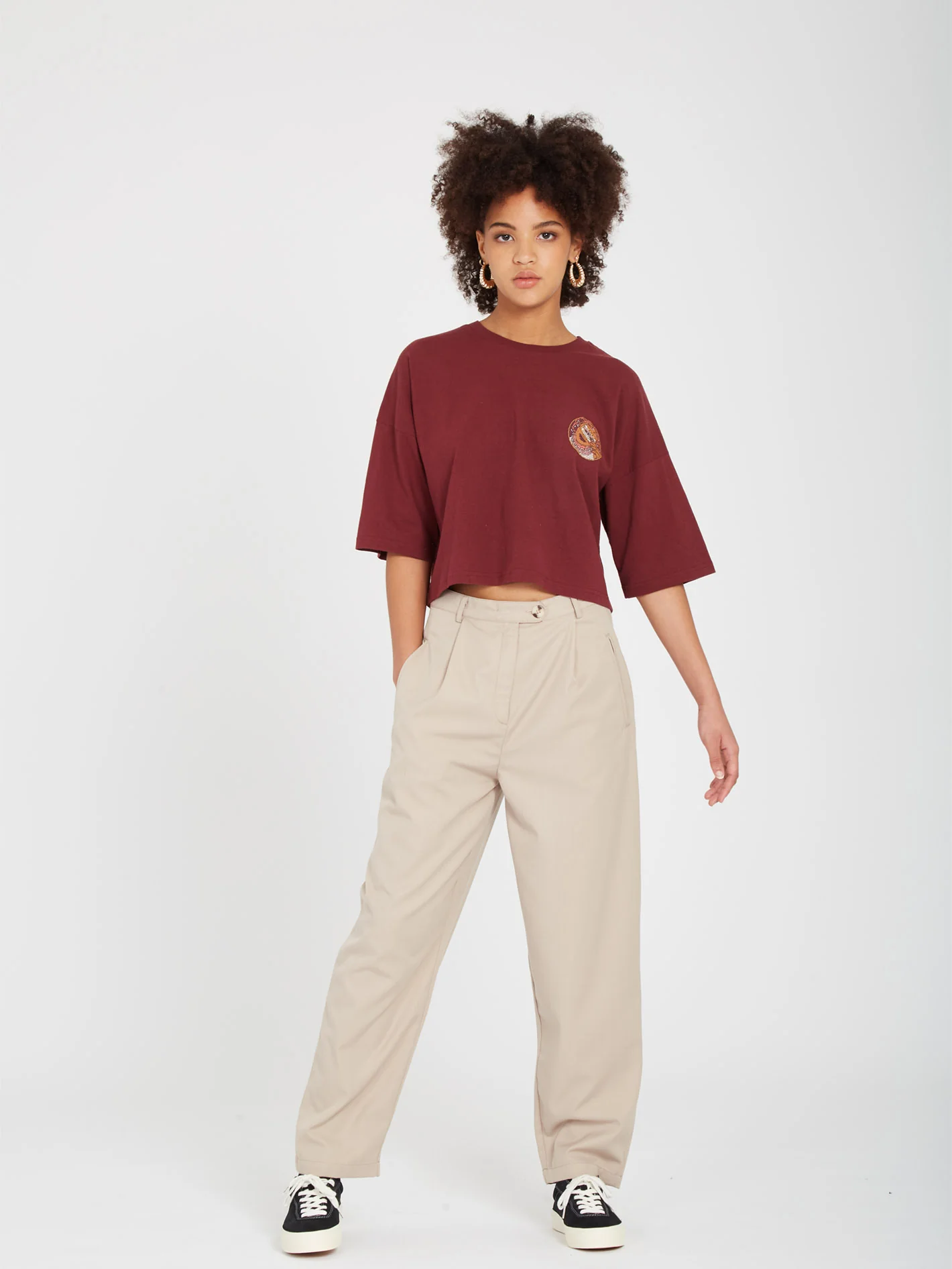 Drumstone T-shirt - BURGUNDY - Image 3