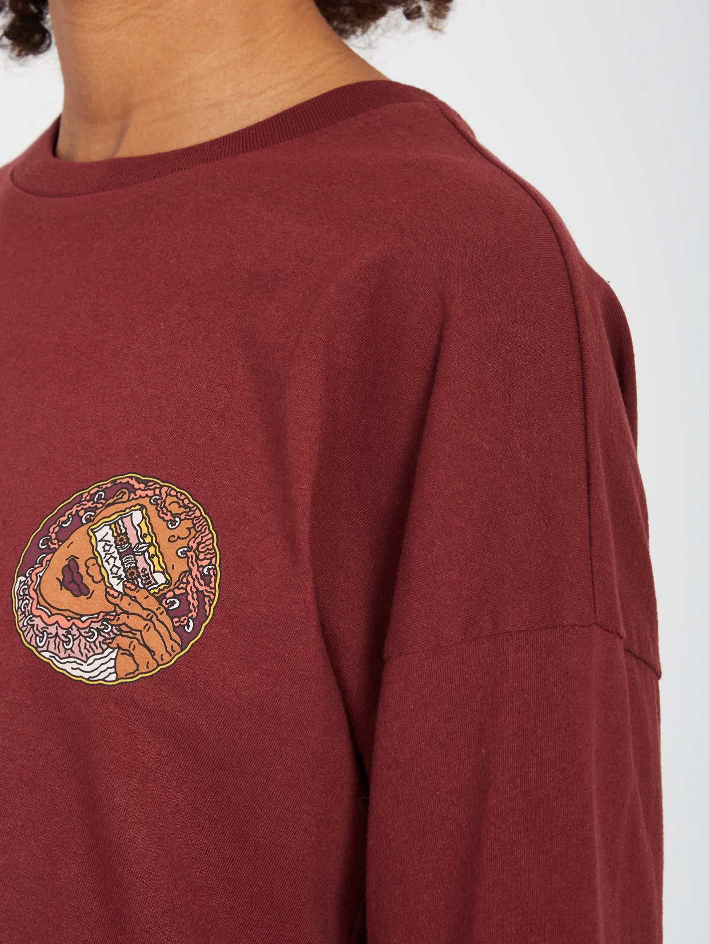 Drumstone T-shirt - BURGUNDY - Image 5