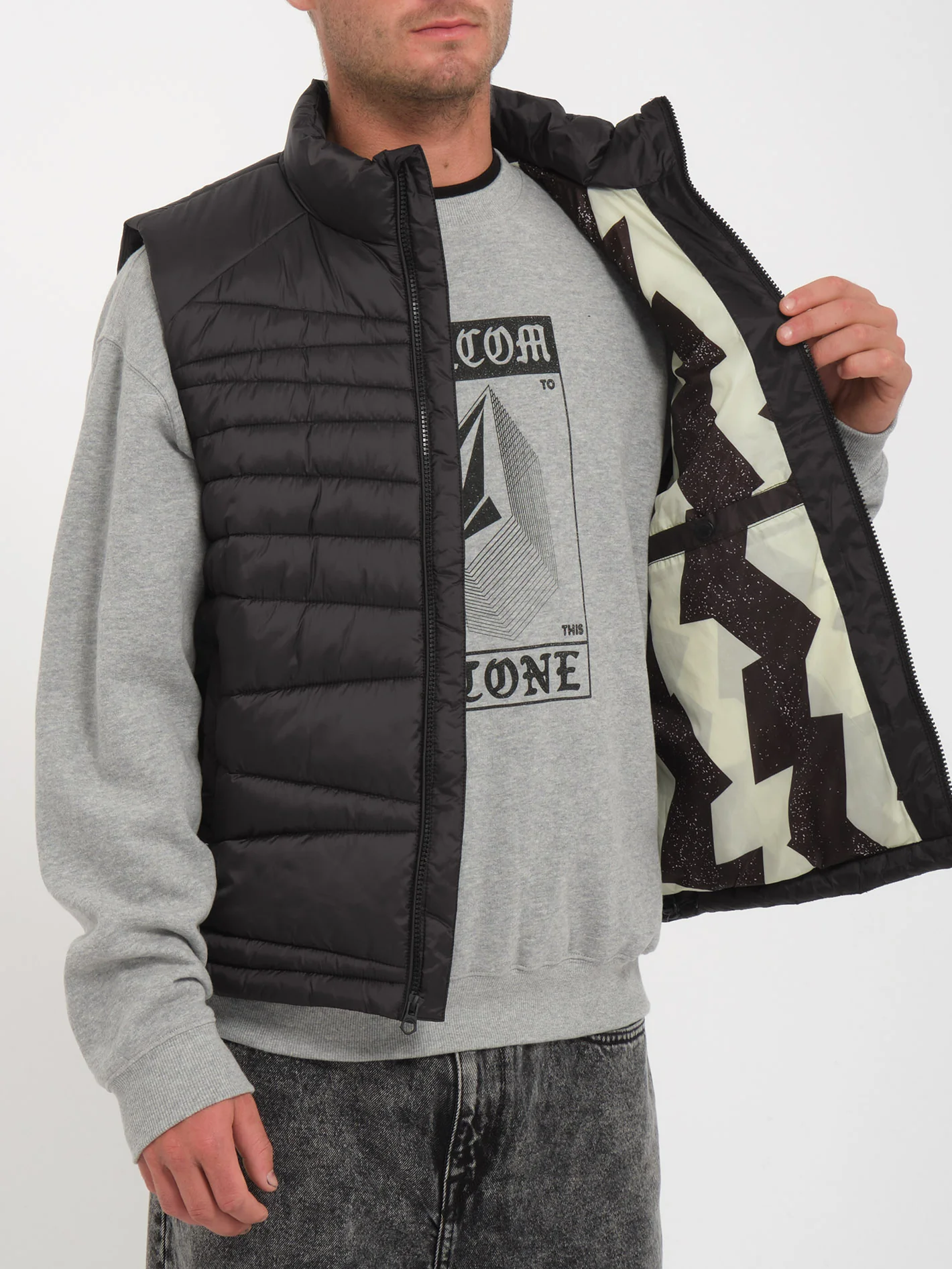 Earth Tripper Puff Vest - BLACK - Image 10