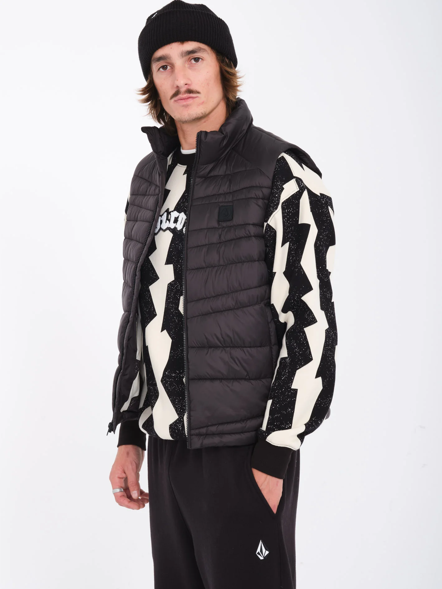 Earth Tripper Puff Vest - BLACK - Image 5