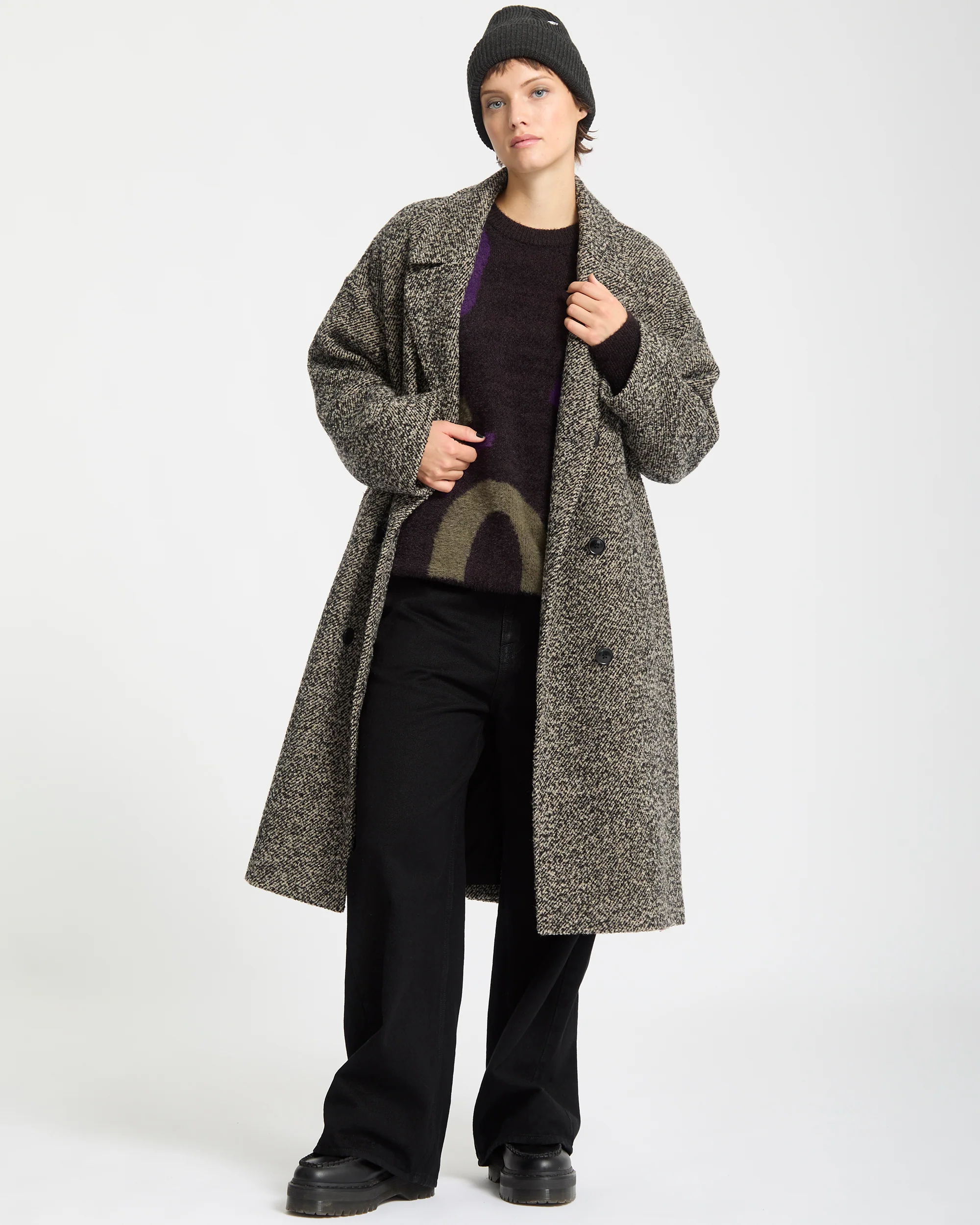Eastcoat Coat - Black White - Image 5