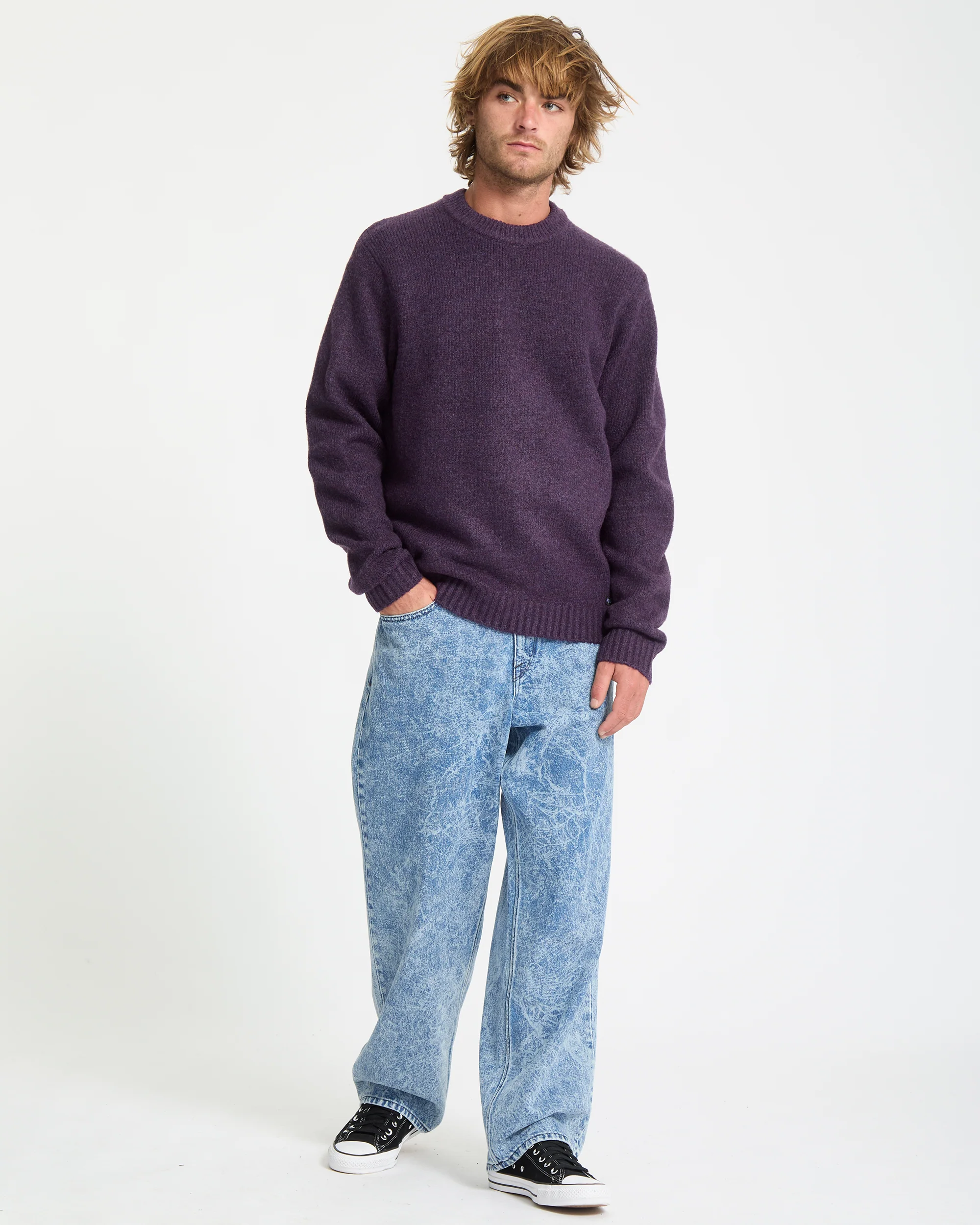 Edmonder Sweater - Dark Purple - Image 6