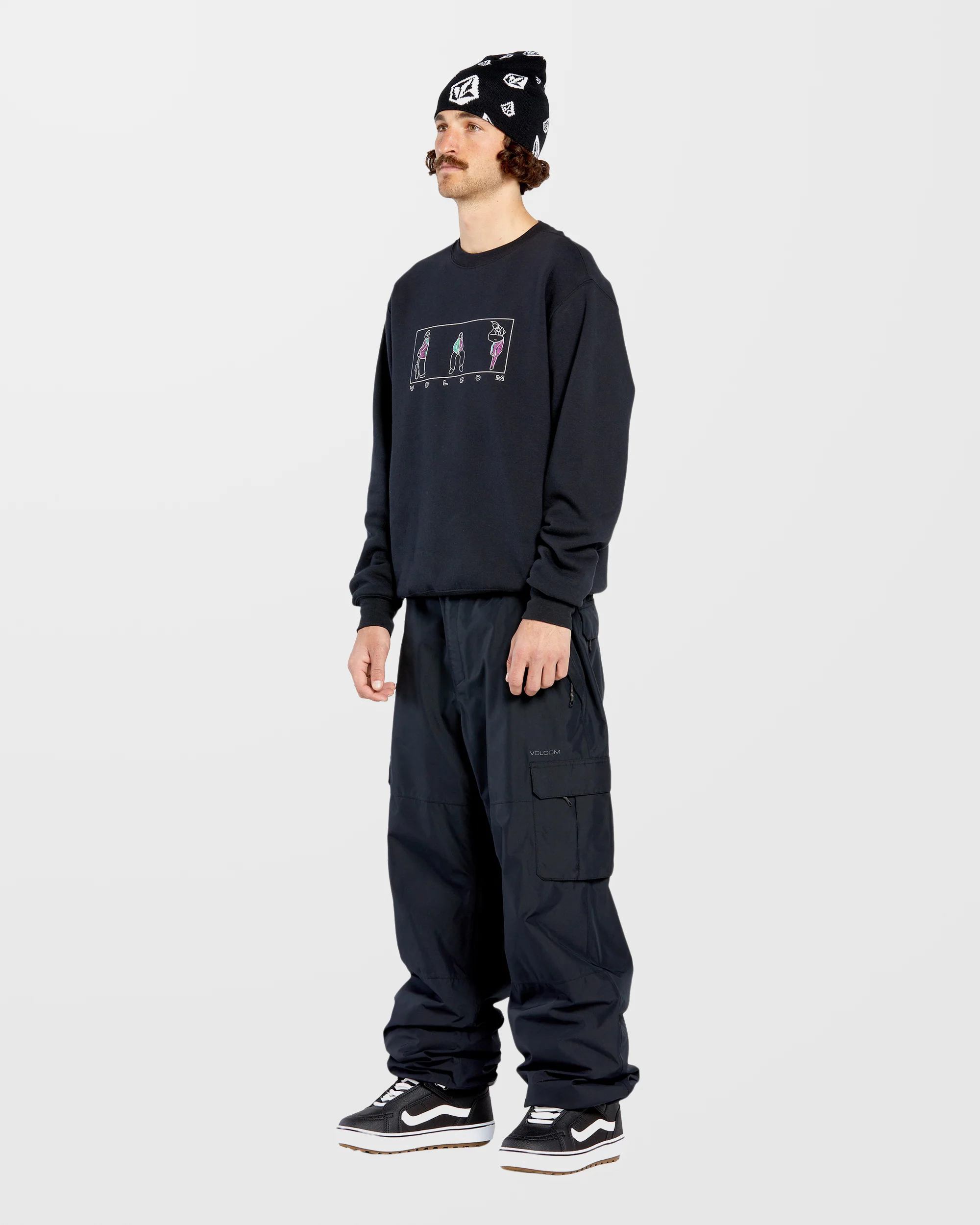 Essential Fleece Sweatshirt - Black - Image 3