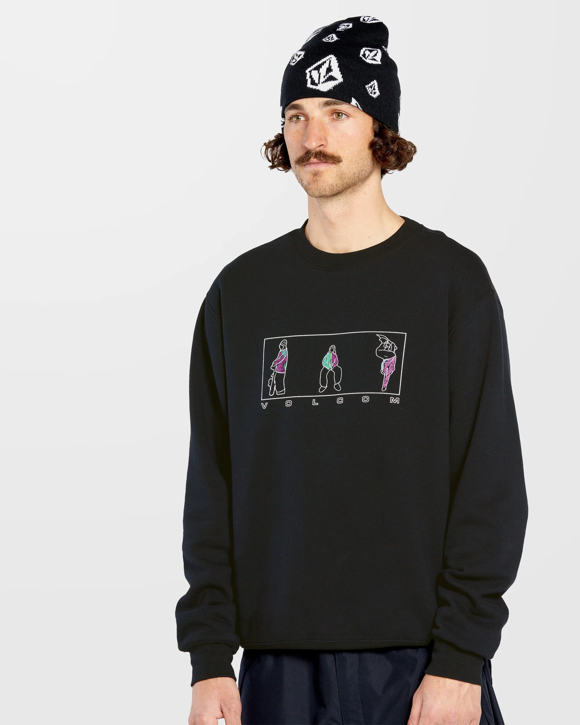 Essential Fleece Sweatshirt - Black - Image 5