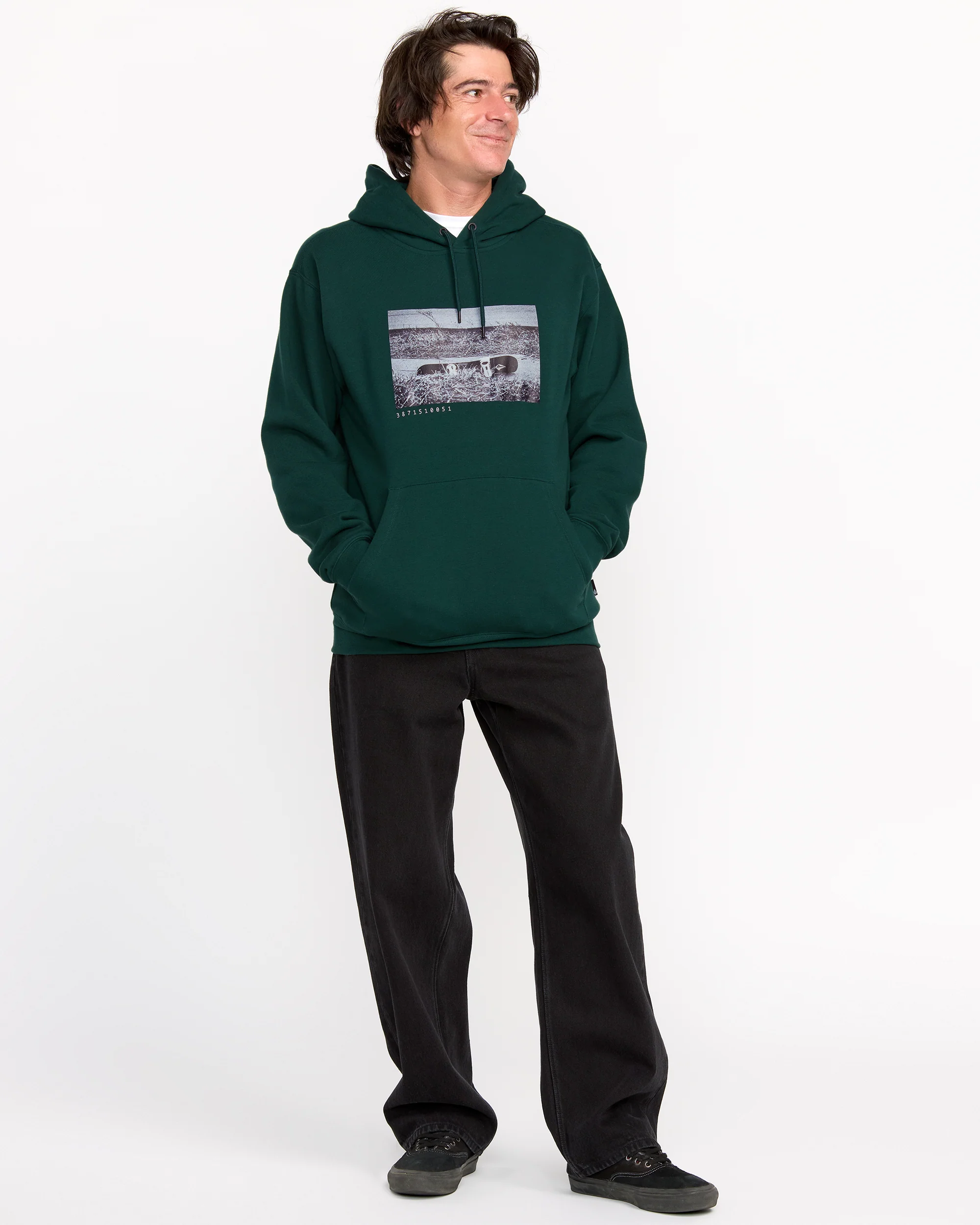 Essential Hoodie - Black Green - Image 6
