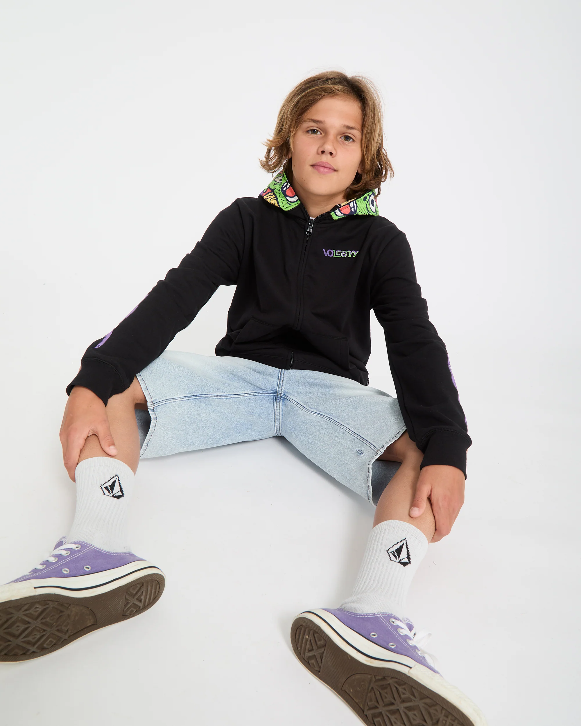 Ben Sanair Full Zip Hoodie - Black - (KIDS) - Image 11