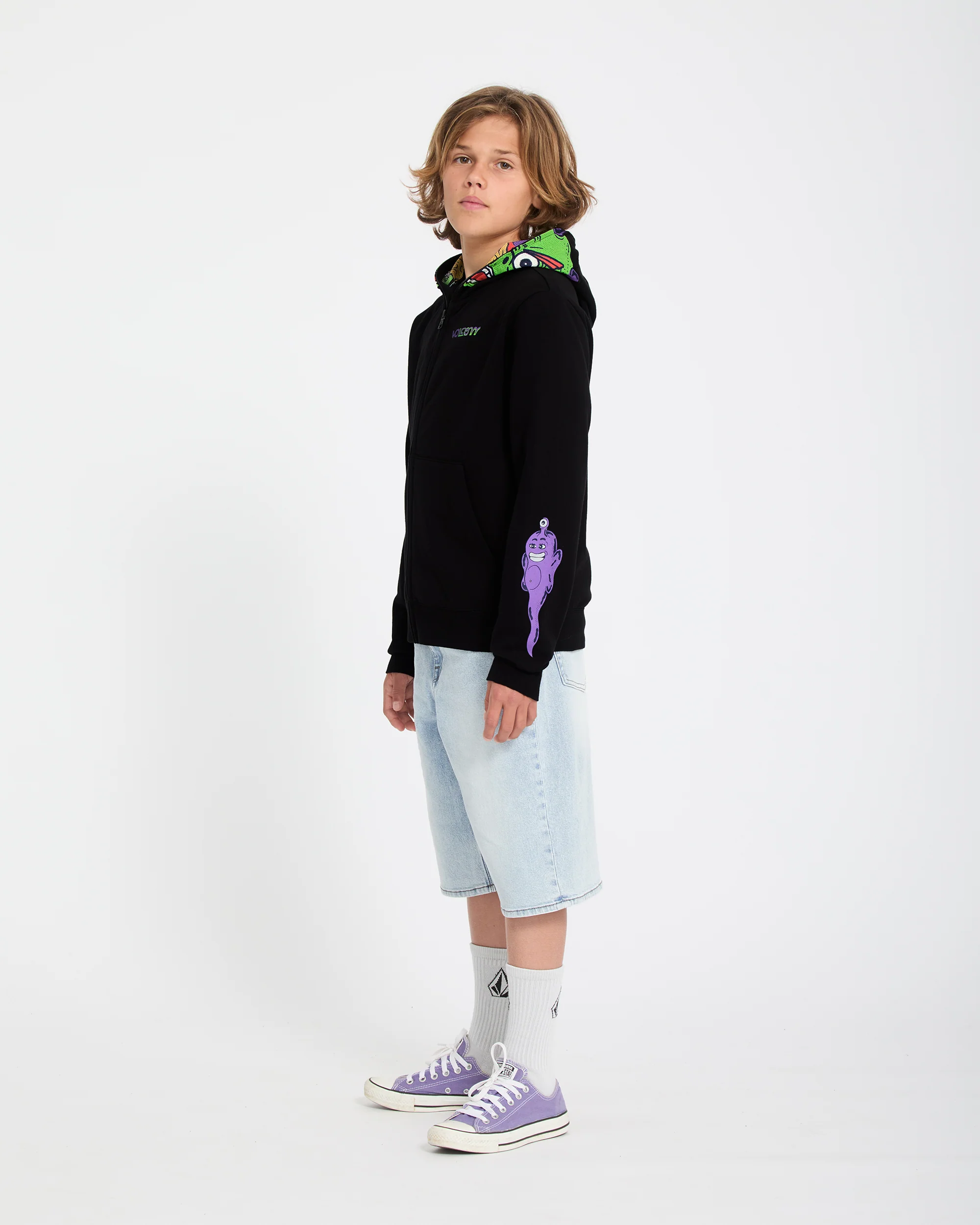 Ben Sanair Full Zip Hoodie - Black - (KIDS) - Image 13