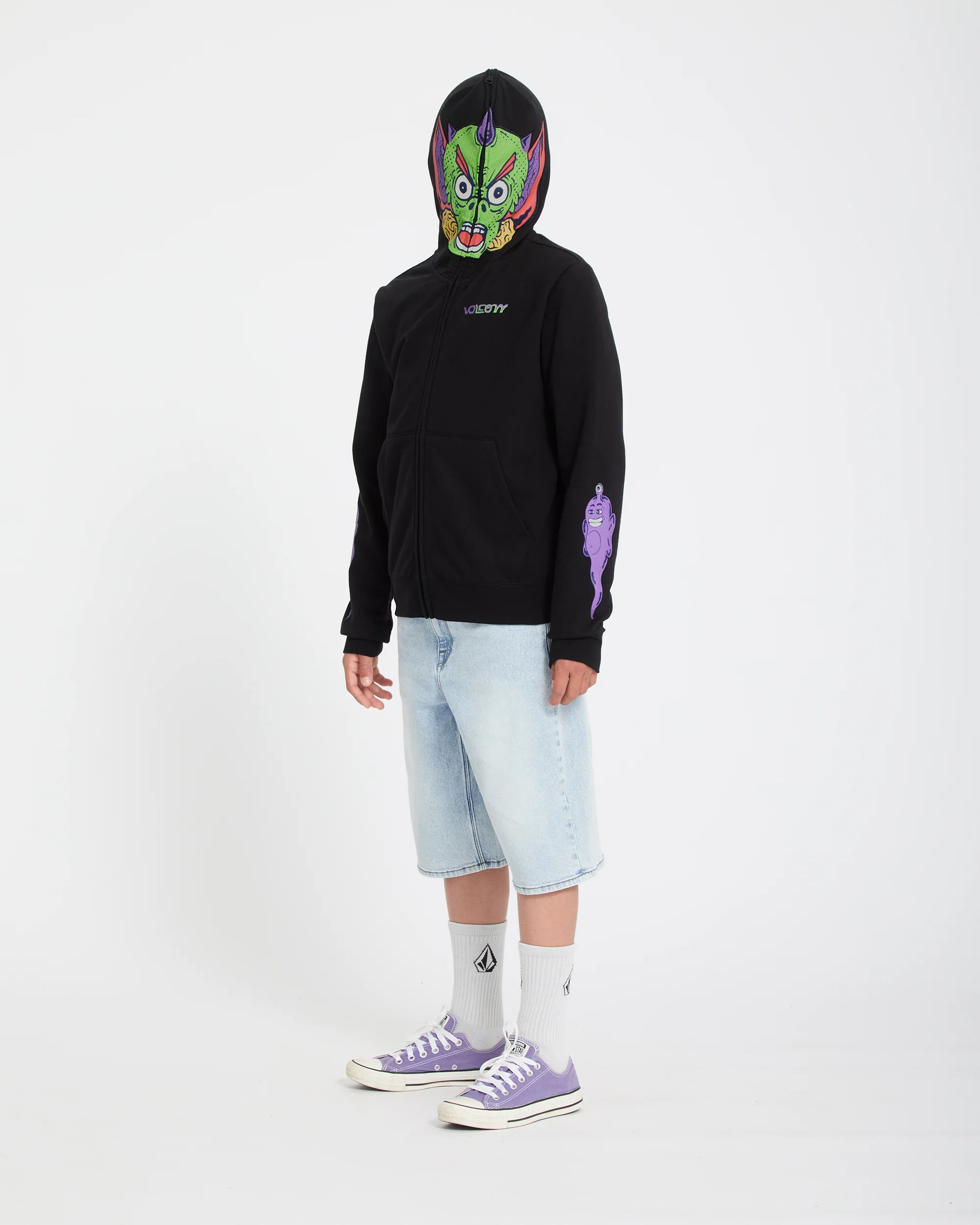 Ben Sanair Full Zip Hoodie - Black - (KIDS) - Image 14