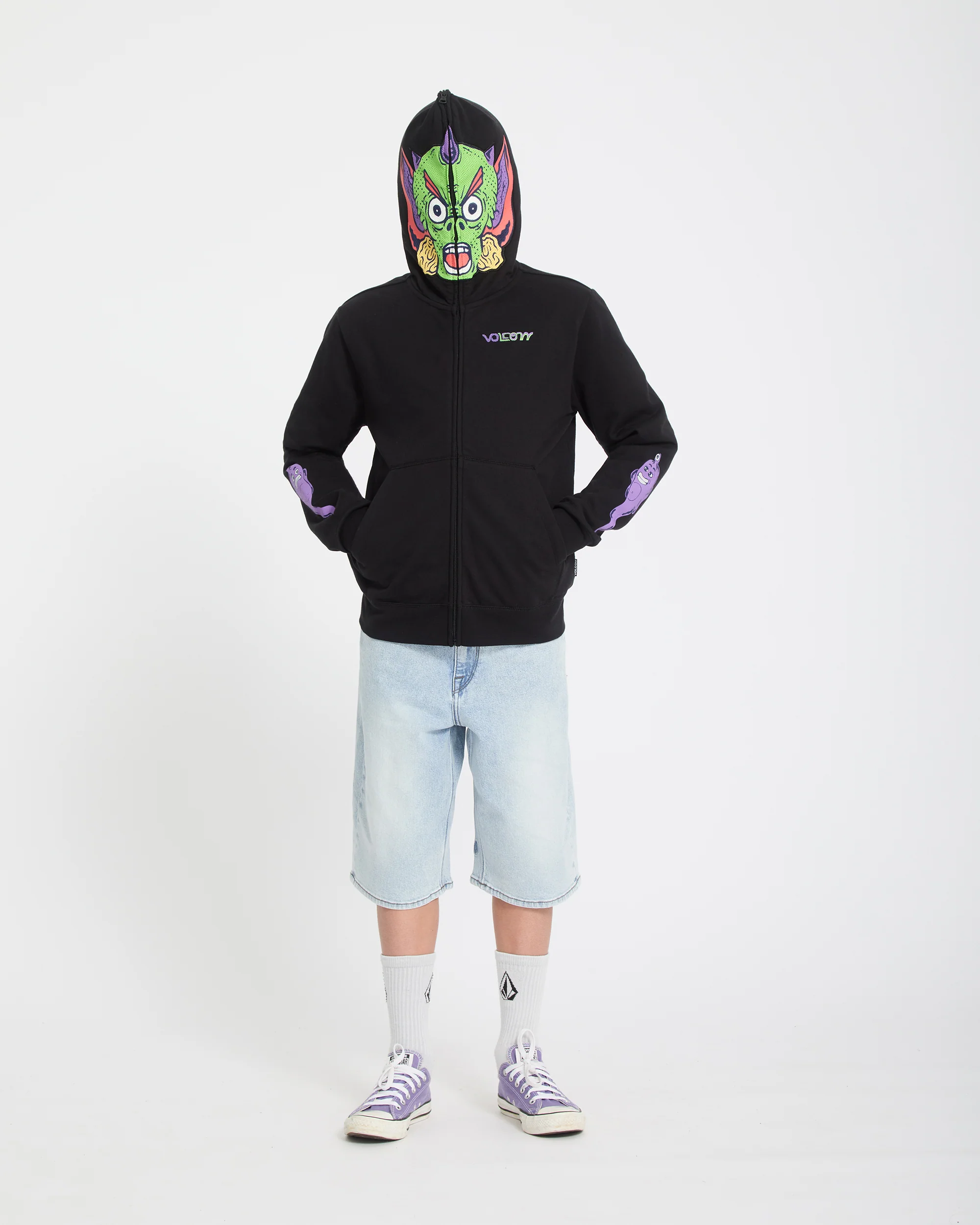 Ben Sanair Full Zip Hoodie - Black - (KIDS) - Image 15