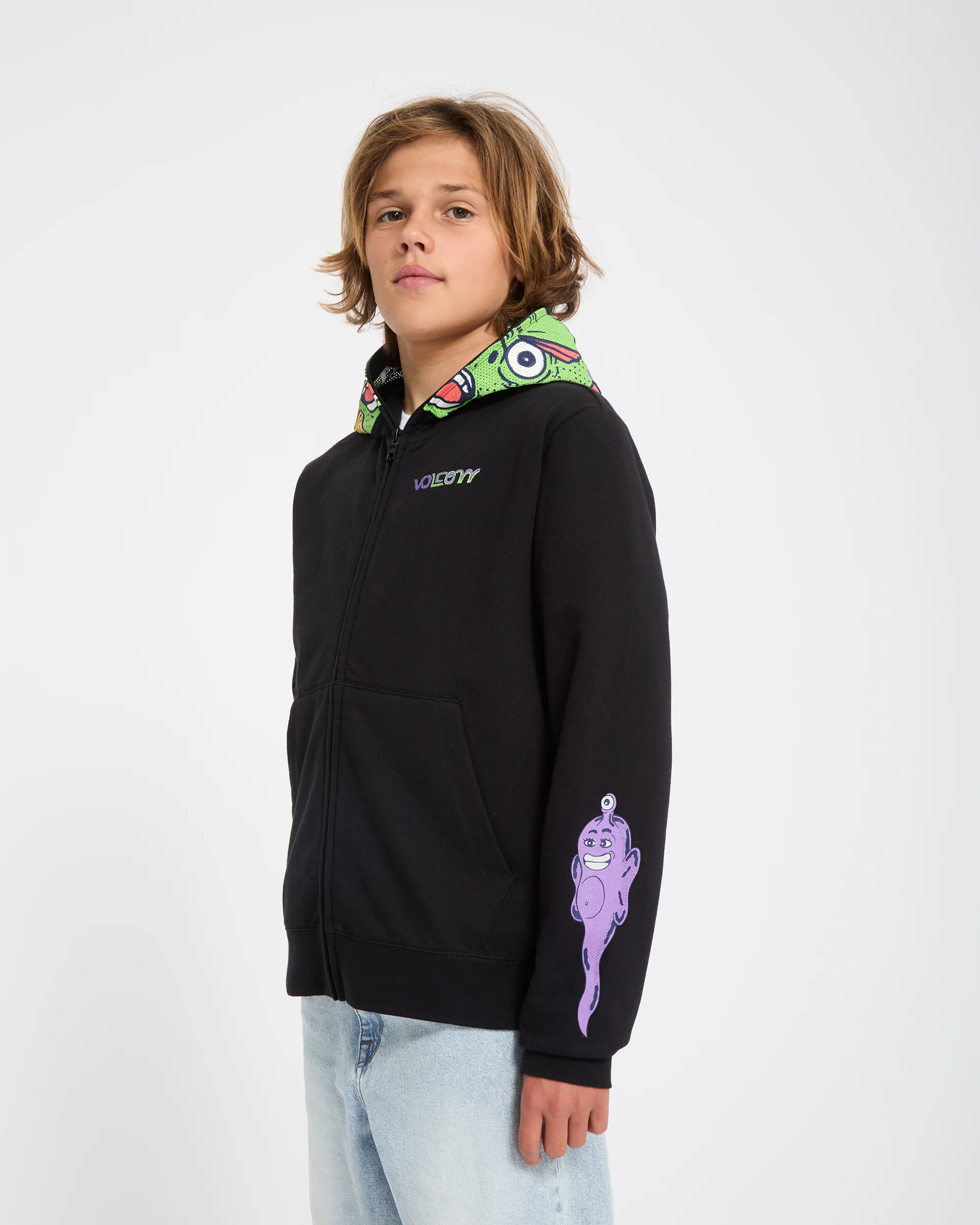 Ben Sanair Full Zip Hoodie - Black - (KIDS) - Image 6