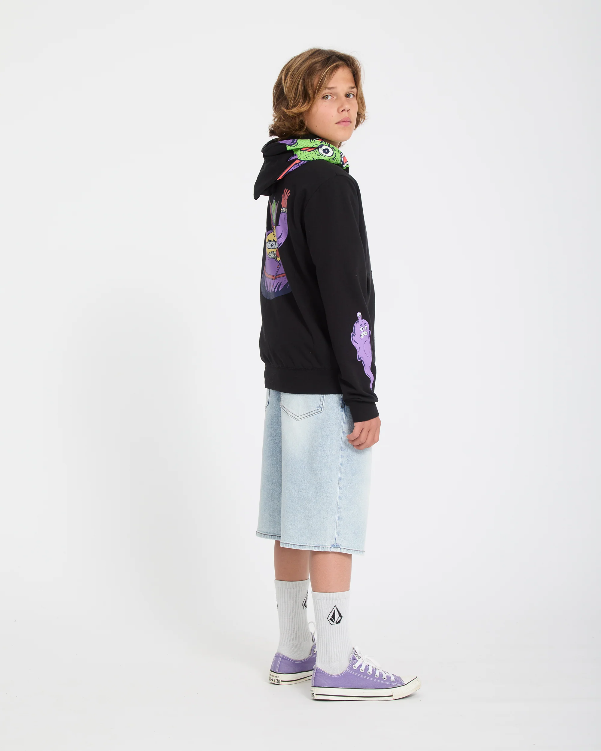 Ben Sanair Full Zip Hoodie - Black - (KIDS) - Image 8