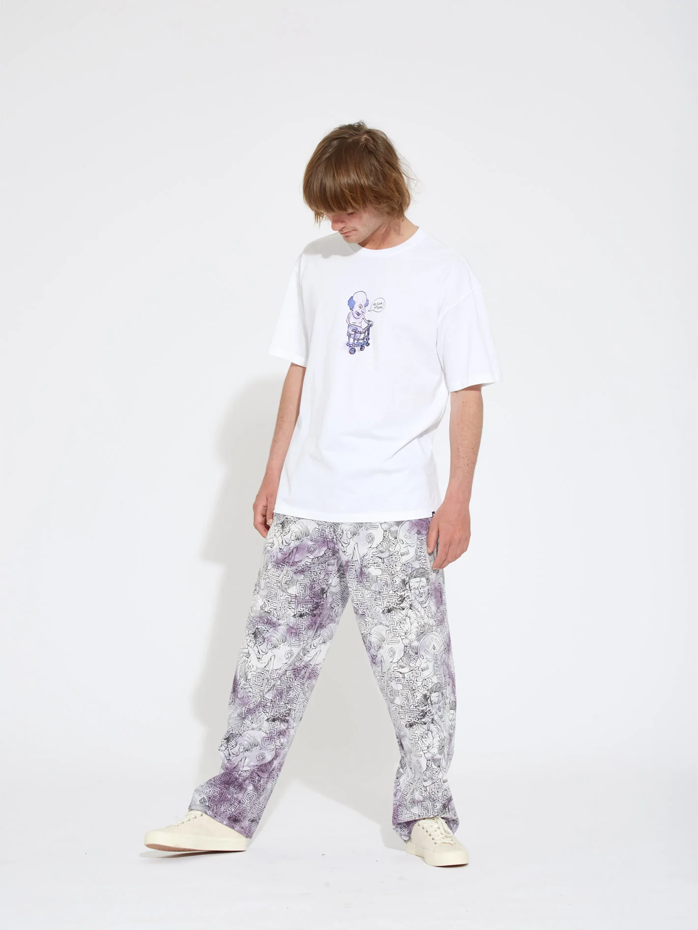 Ed Merlin Murray Elasticated Waist Trousers - PRINT - Image 8
