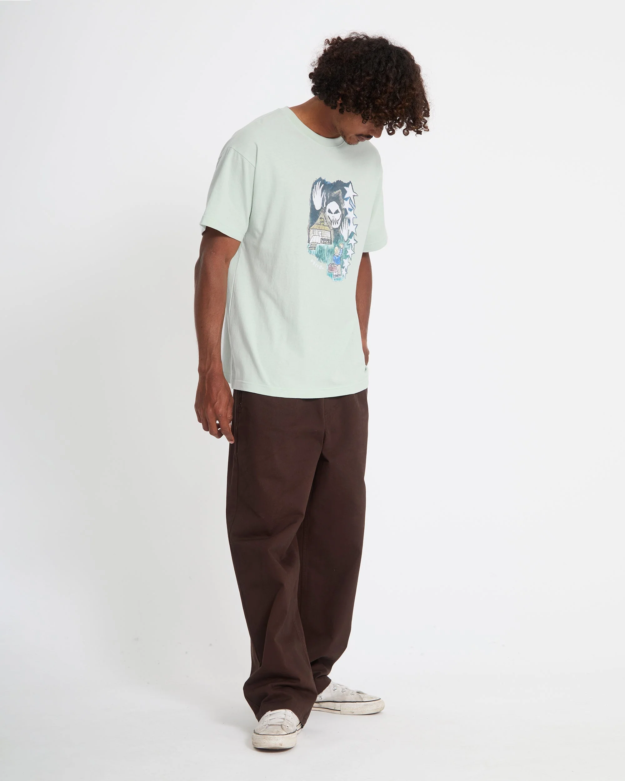 Issam Auptel T-Shirt - Pale Aqua - Image 7