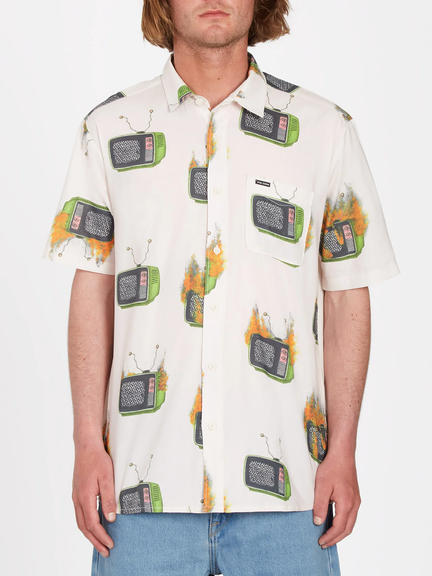 Justin Hager Woven Shirt - WHITECAP GREY - Image 2