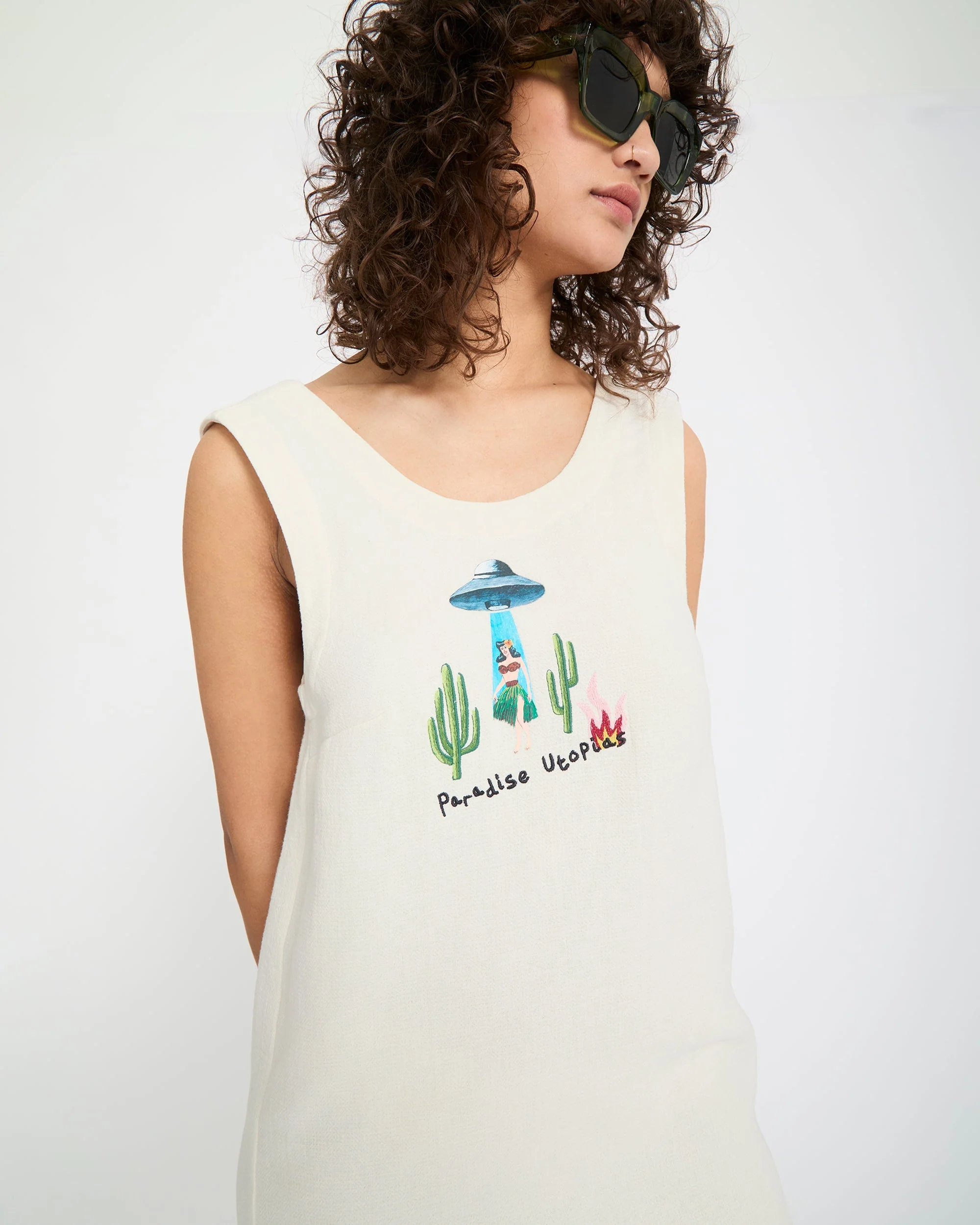 Mickey Mason Dress - Dirty White - Image 10