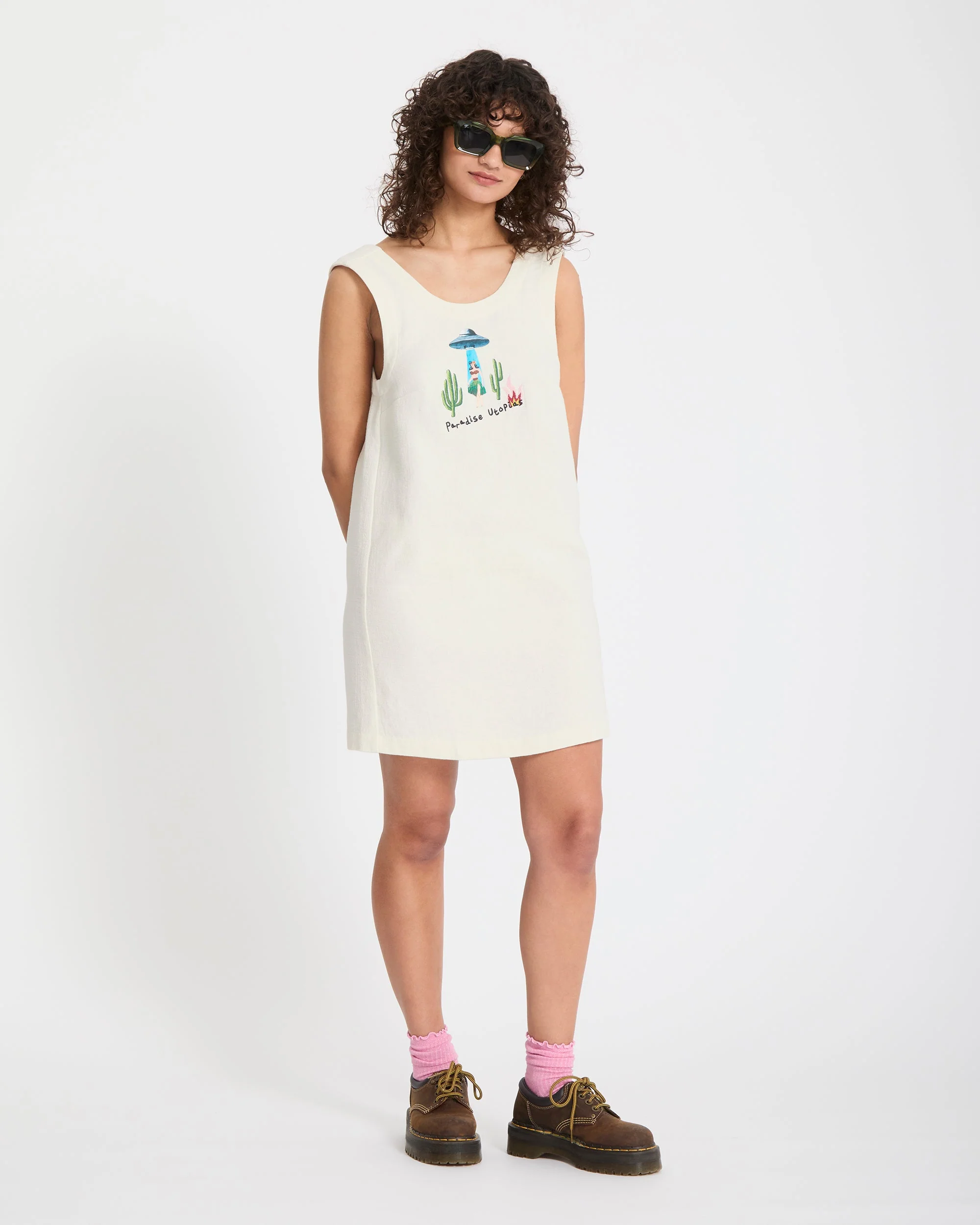 Mickey Mason Dress - Dirty White - Image 8