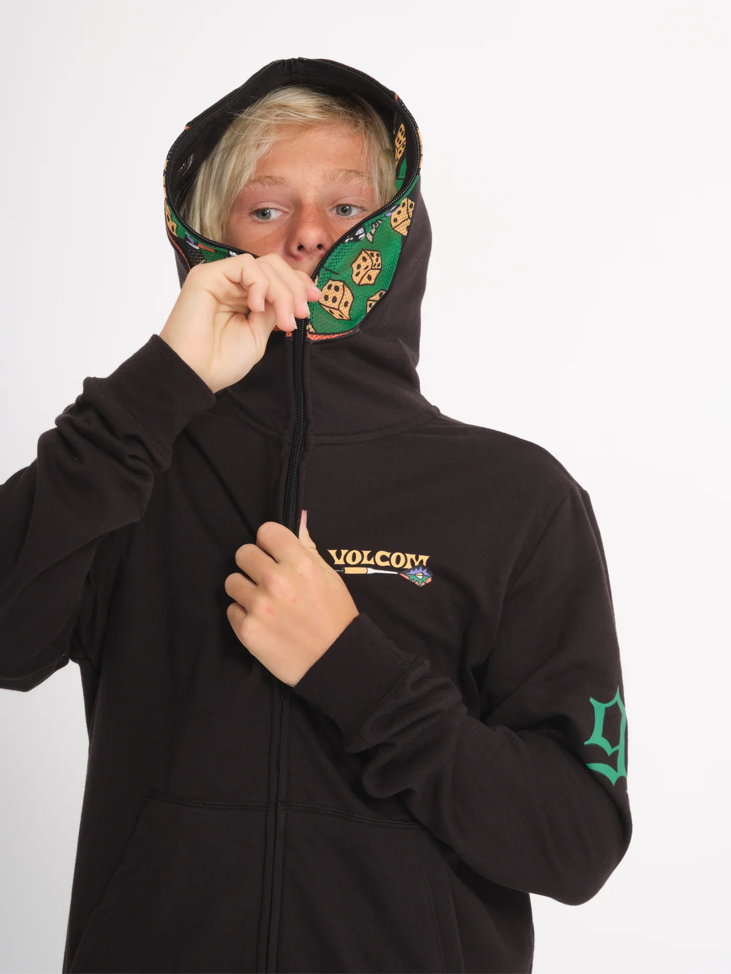Nando Von Arb Full Zip Sweatshirt - BLACK - (KIDS) - Image 3