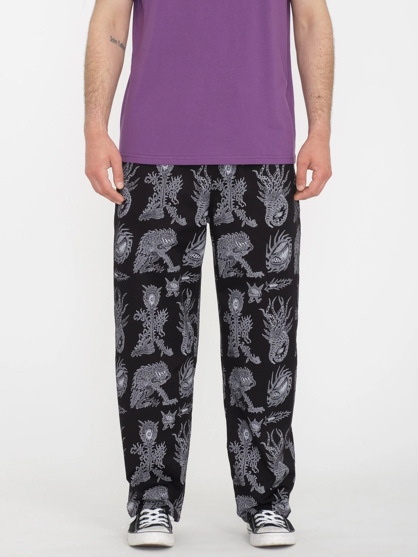 Tetsunori Freazy Elastic Waist Trousers - BLACK - Image 5