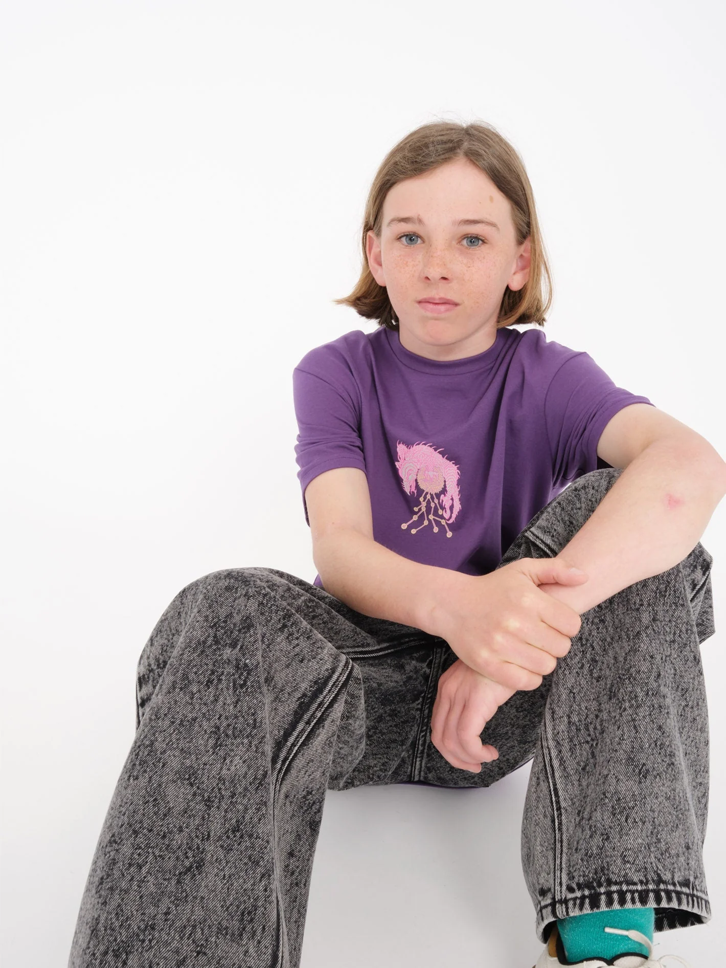 Tetsunori 3 T-shirt - DEEP PURPLE - (KIDS) - Image 4