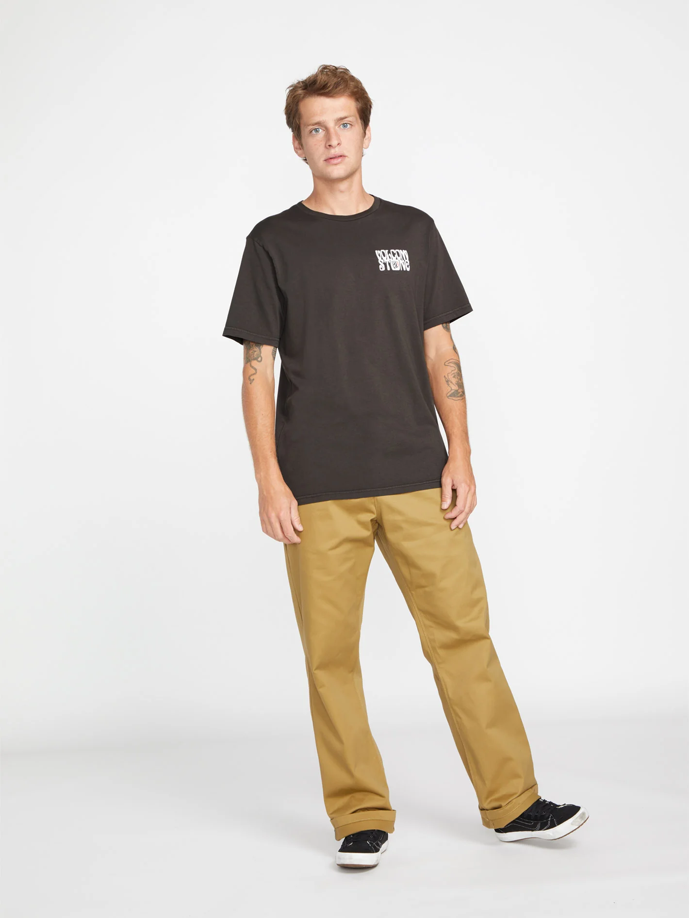 Feline T-shirt - RINSED BLACK - Image 4