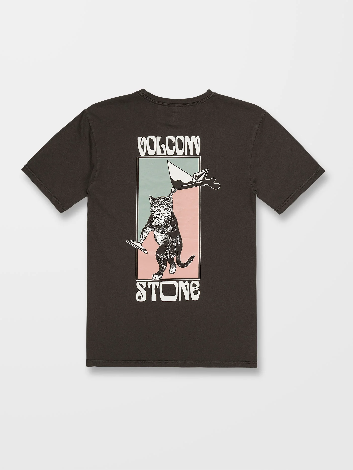 Feline T-shirt - RINSED BLACK - Image 7
