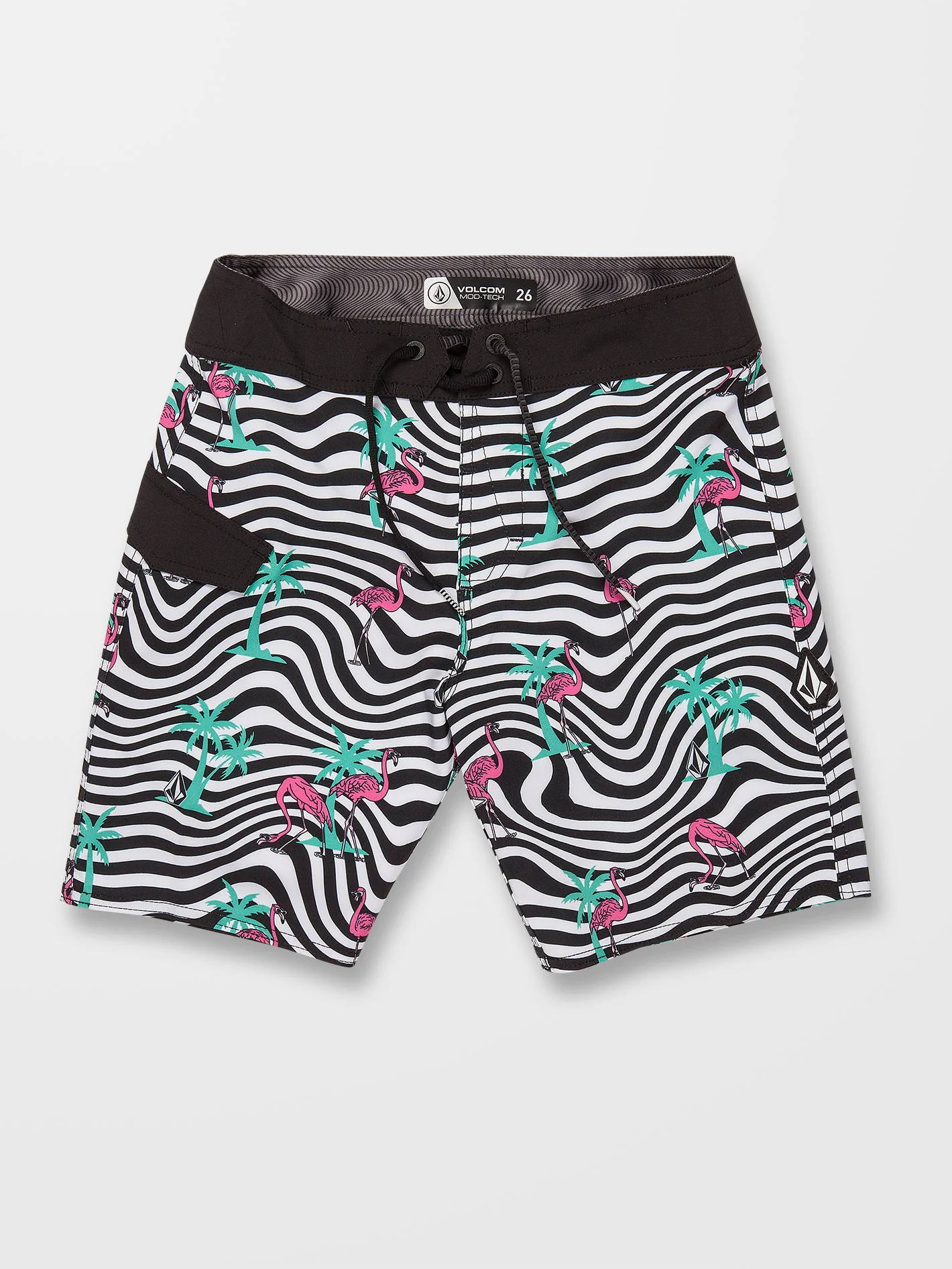Flamingbros Mod 16" Boardshort - WHITE - (KIDS) - Image 2