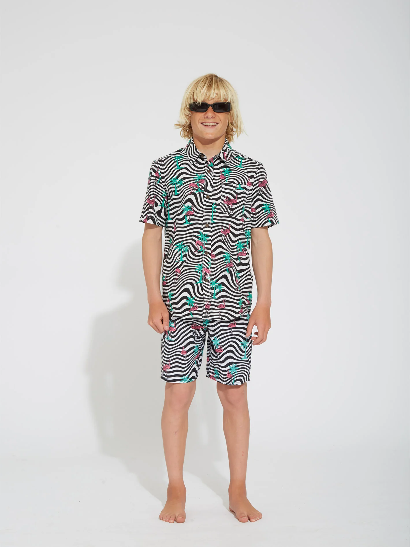 Flamingbros Mod 16" Boardshort - WHITE - (KIDS) - Image 5