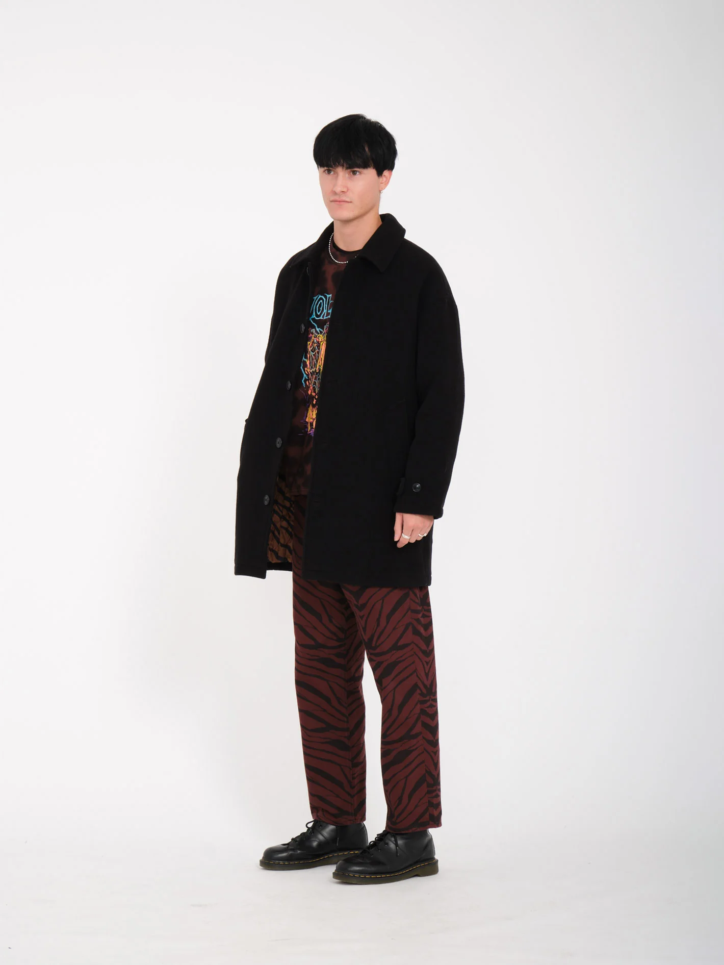 Floyder Peacoat Coat - BLACK - Image 11